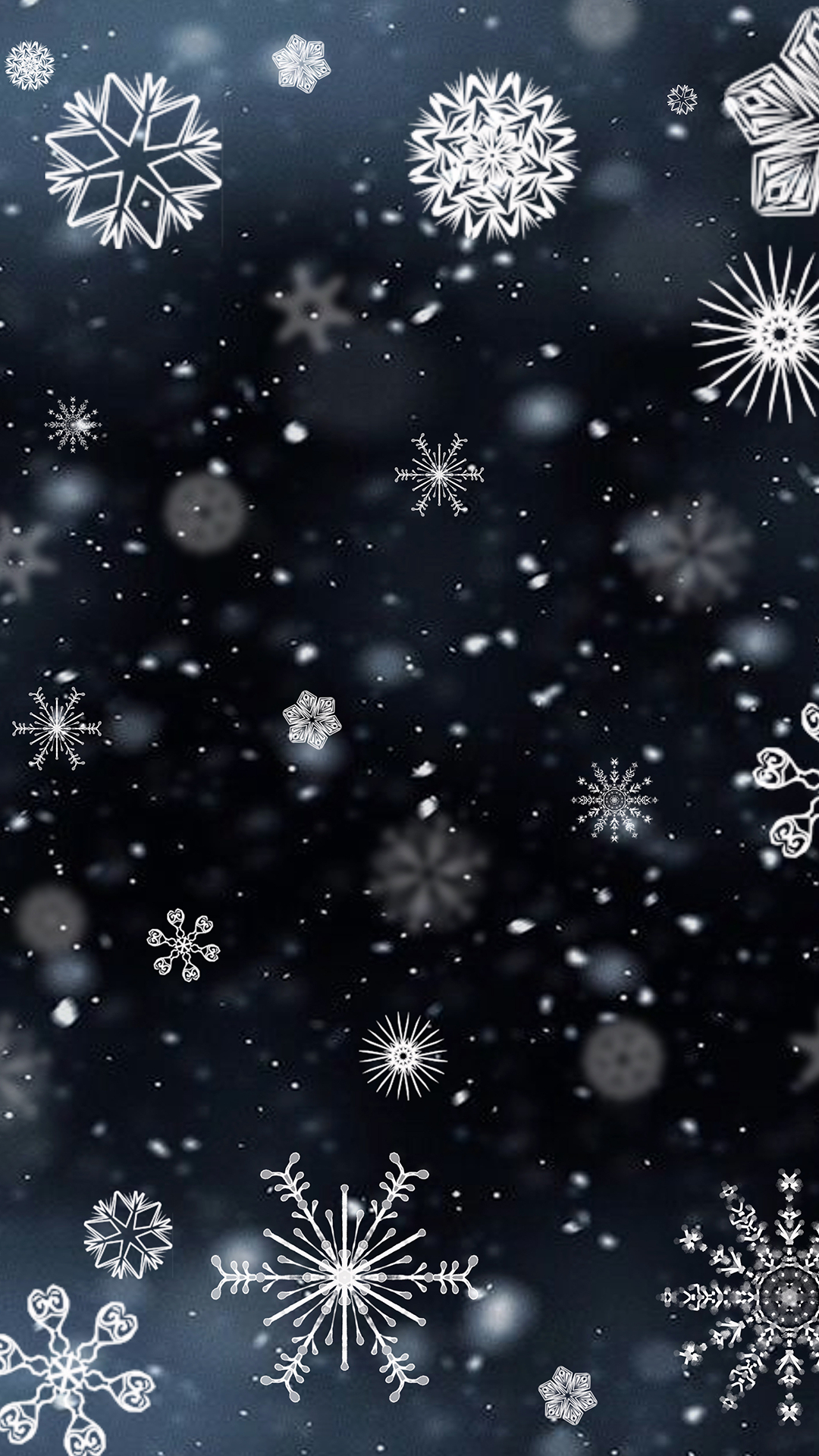 1080x1920 Snowflakes Wallpaper for Phone, Phone