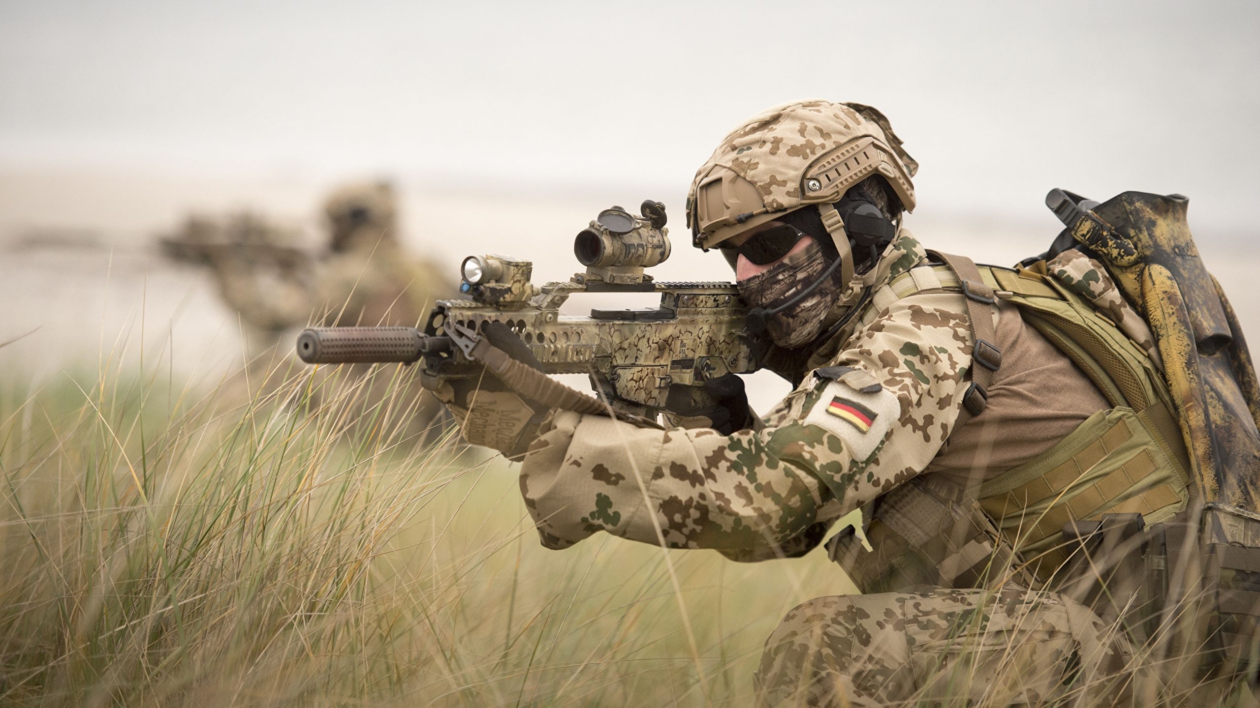 2560x1440 Image Special Forces Soldiers Assault rifle German Army, Desktop