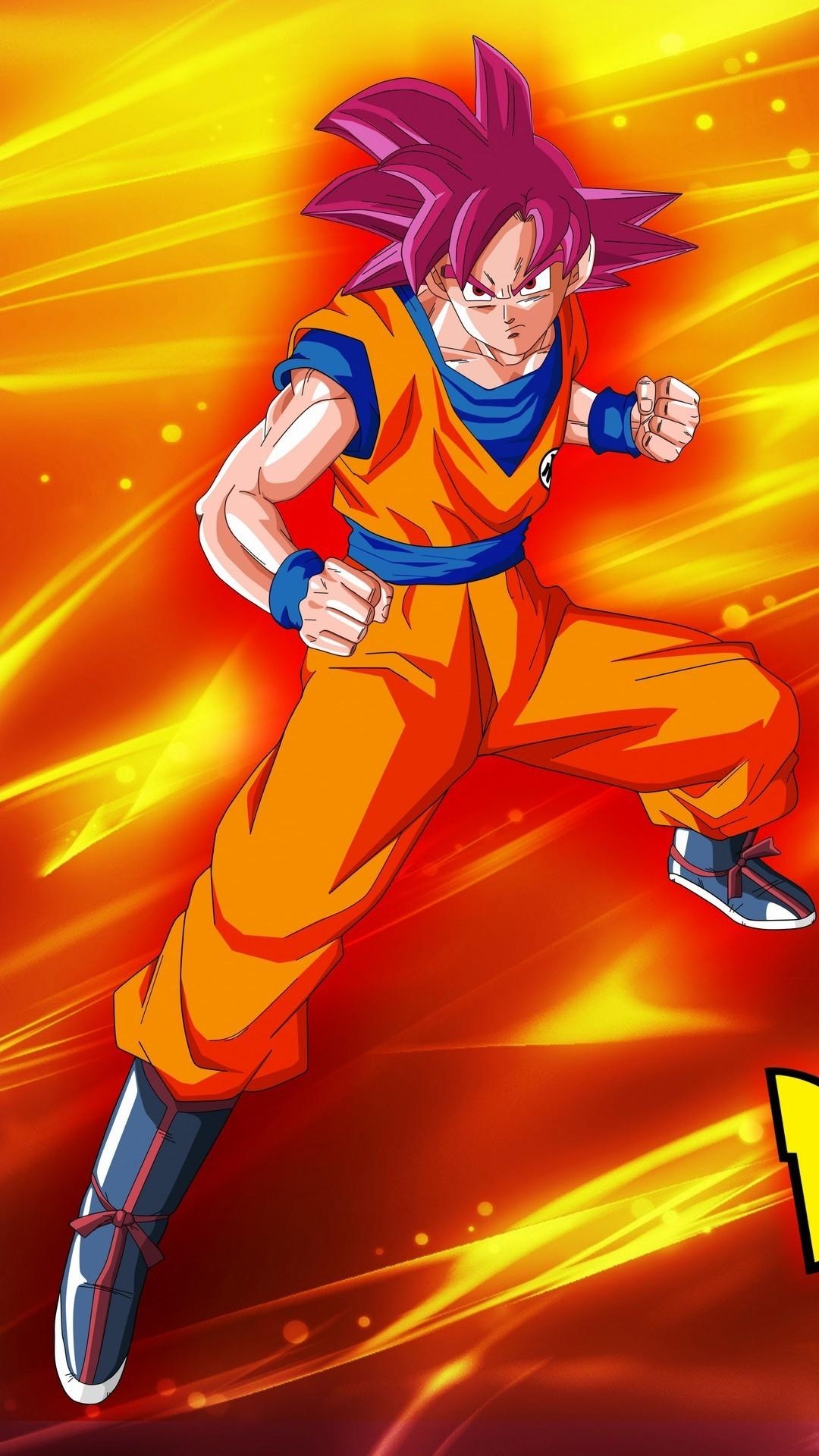 1080x1920 Goku Super Saiyan God Wallpaper Android Android, Phone