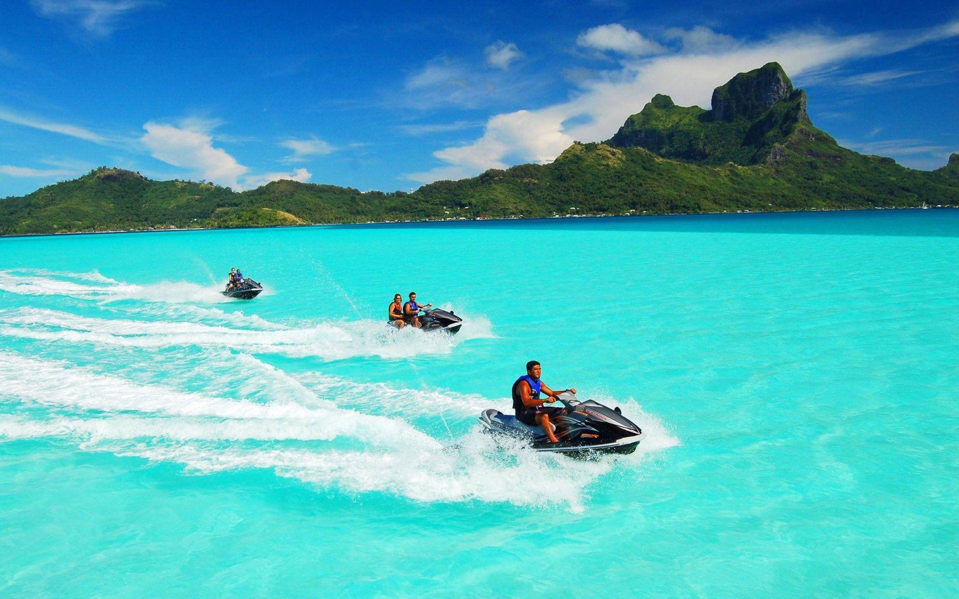 1920x1200 Jet Skiing In Bora Bora HD Wallpaper. Background Imagex1200, Desktop