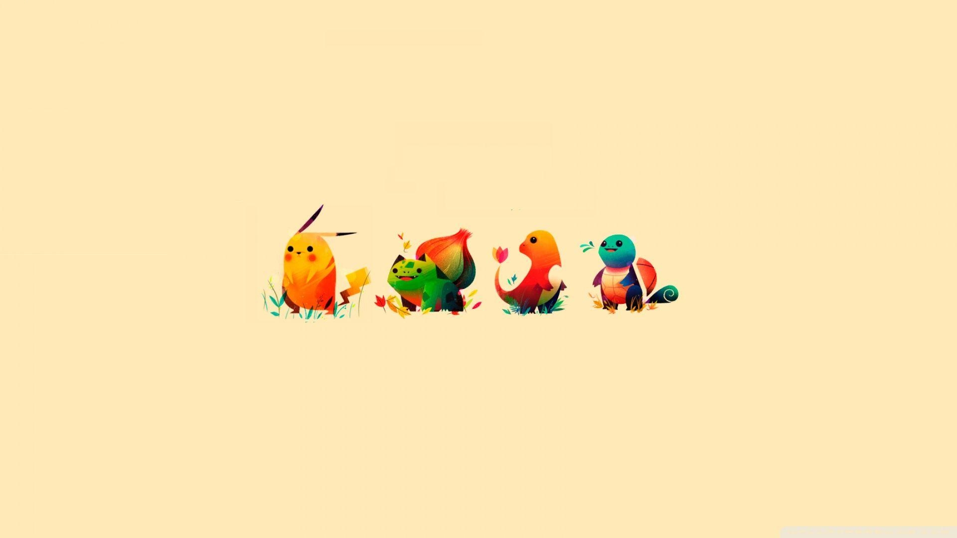 1920x1080 Pokemon Bulbasaur, Pikachu, Charmander, Squirtle ❤ 4K HD Desktop, Desktop