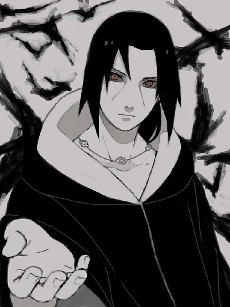 770x1030 View 14 Itachi Profile Picture Black And White, Phone