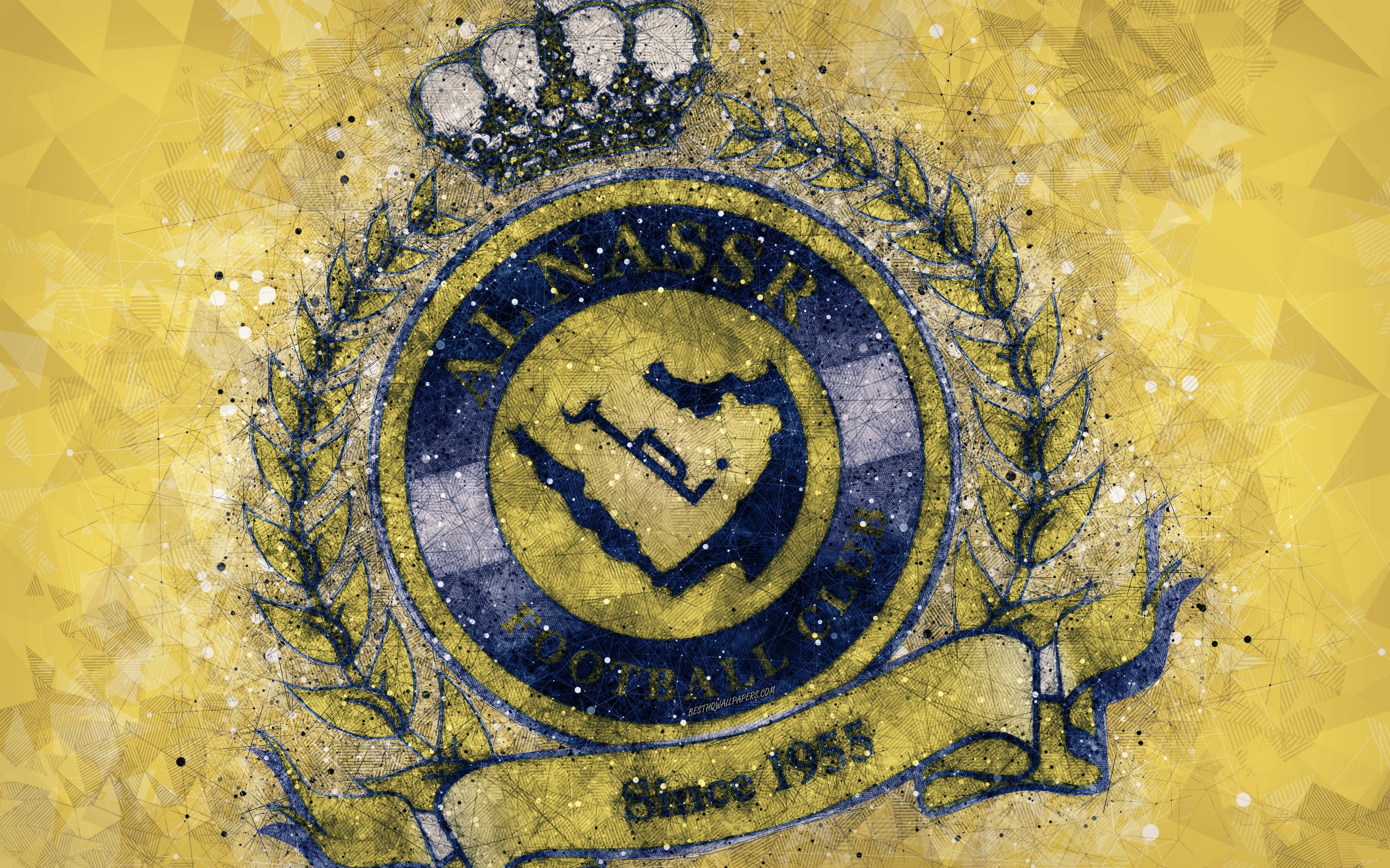 3840x2400 Download Wallpaper Al Nassr FC, 4k, Saudi Football Club, Creative, Desktop