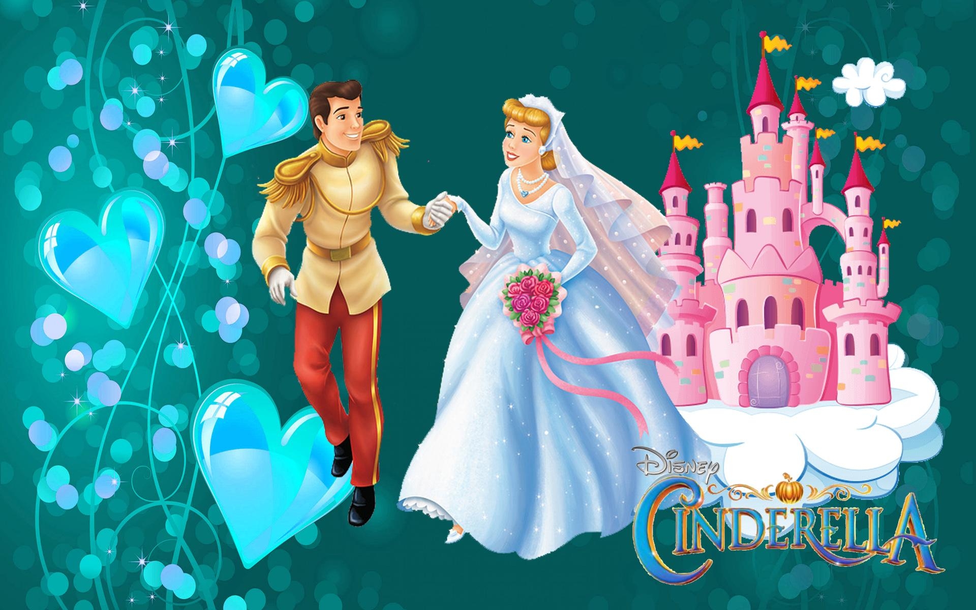 1920x1200 Cartoon Disney Princess Cinderella And Prince Charming Wedding Love, Desktop