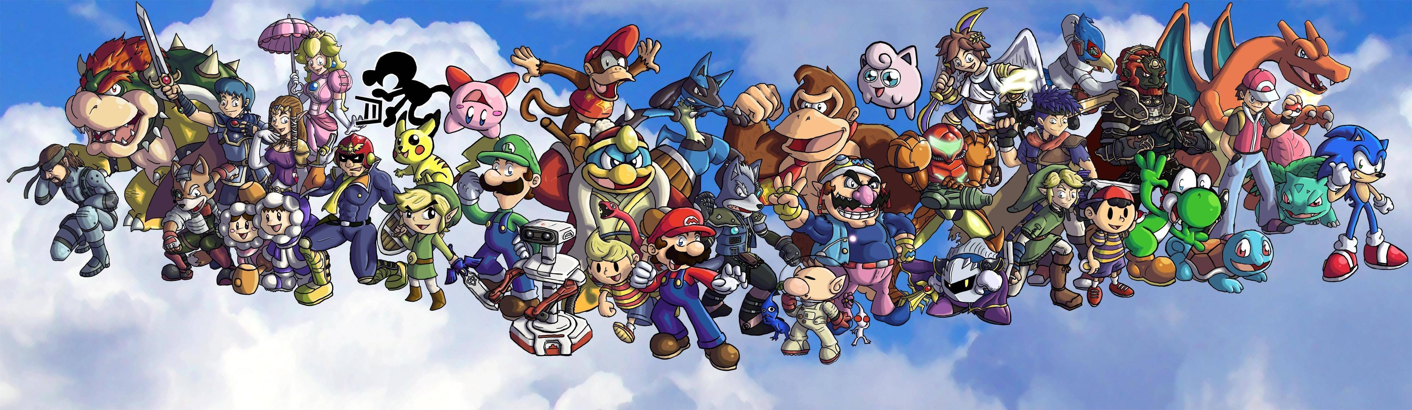 4630x1350 Super_Smash_Bros__Brawl_by_, Dual Screen