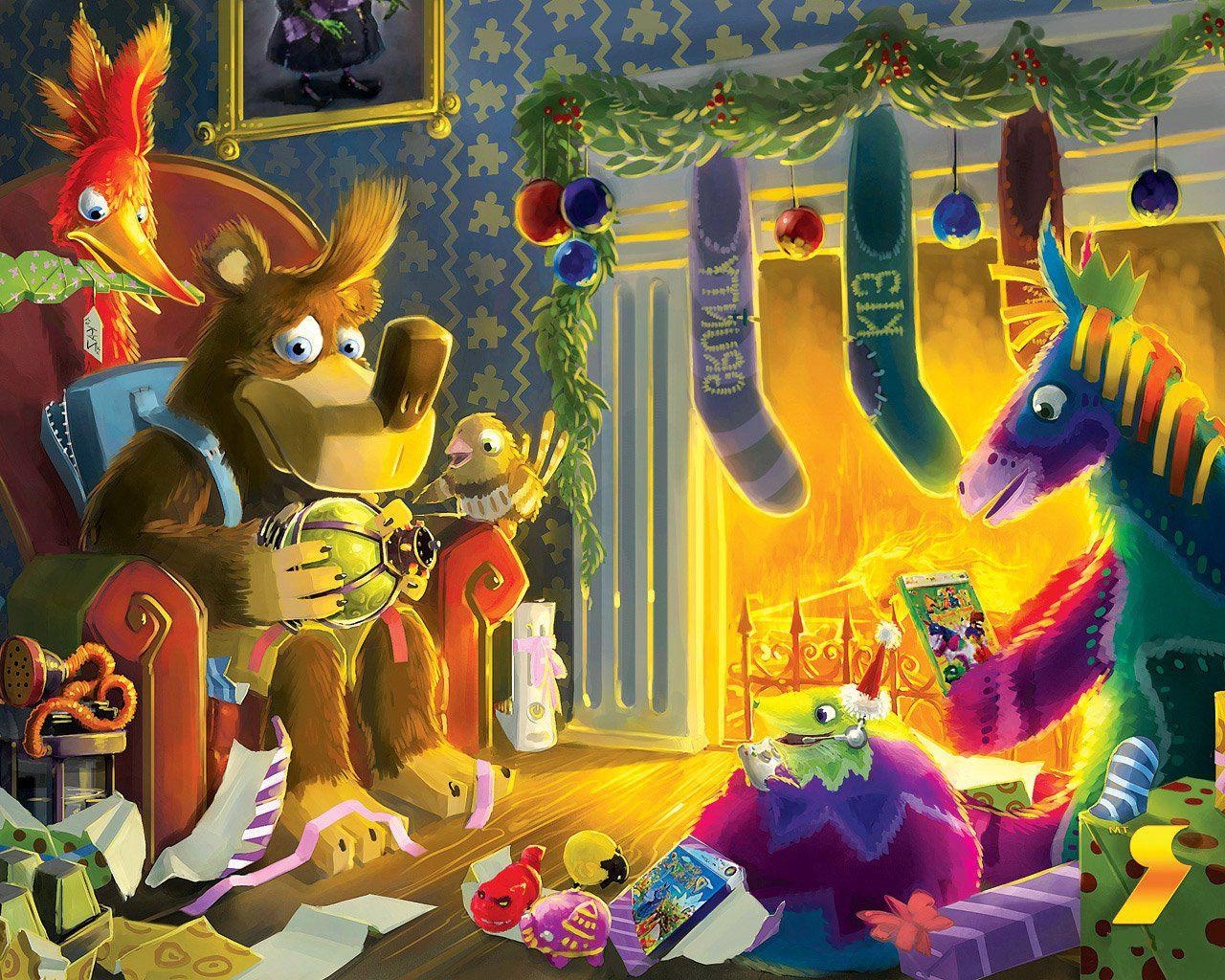 1280x1030 Christmas Cartoon Wallpaper, Desktop