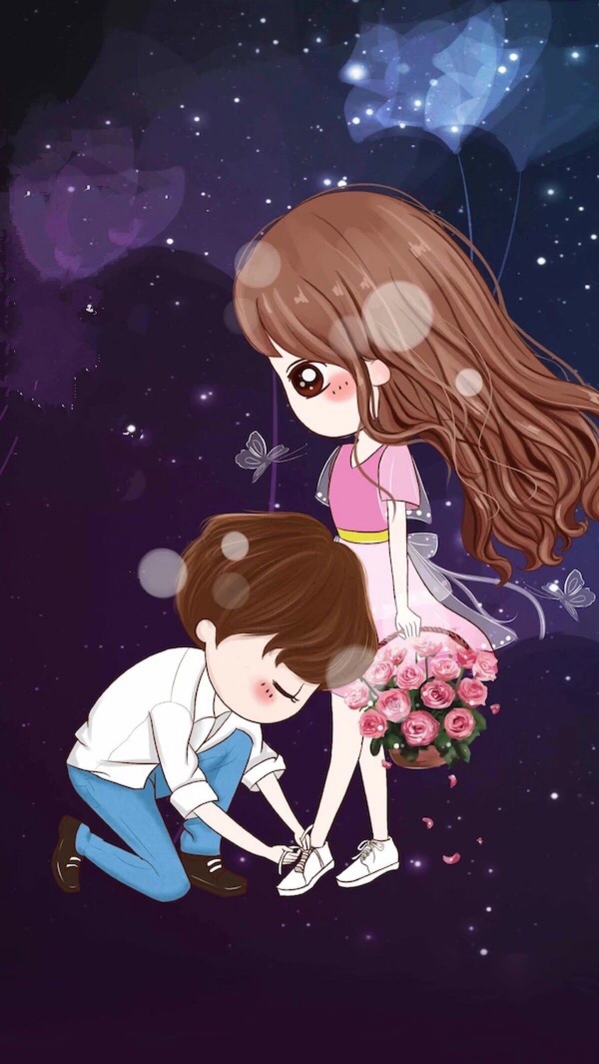 1200x2130 Love. Cute wallpaper, Cute couple cartoon, Cute couple wallpaper, Phone