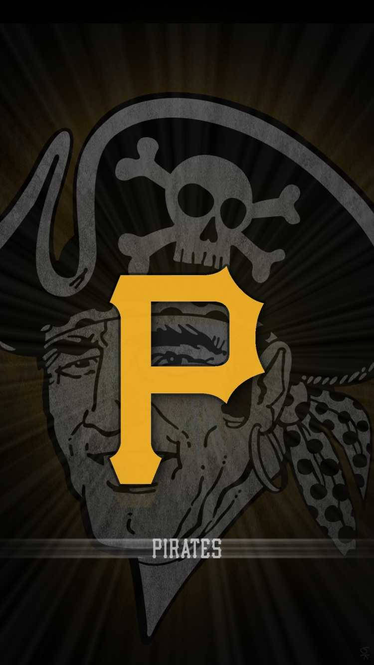 750x1340 Download Pittsburgh Pirates Logo With Pirate Art Wallpaper, Phone