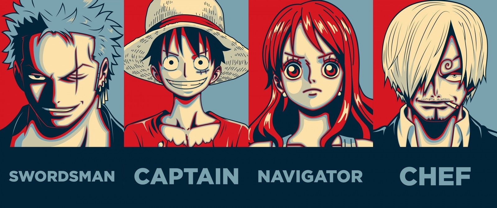 1600x670 Wallpaper, One Piece, anime, Monkey D Luffy, Zorro, Sanji, Nami, manga 3440x1440, Dual Screen