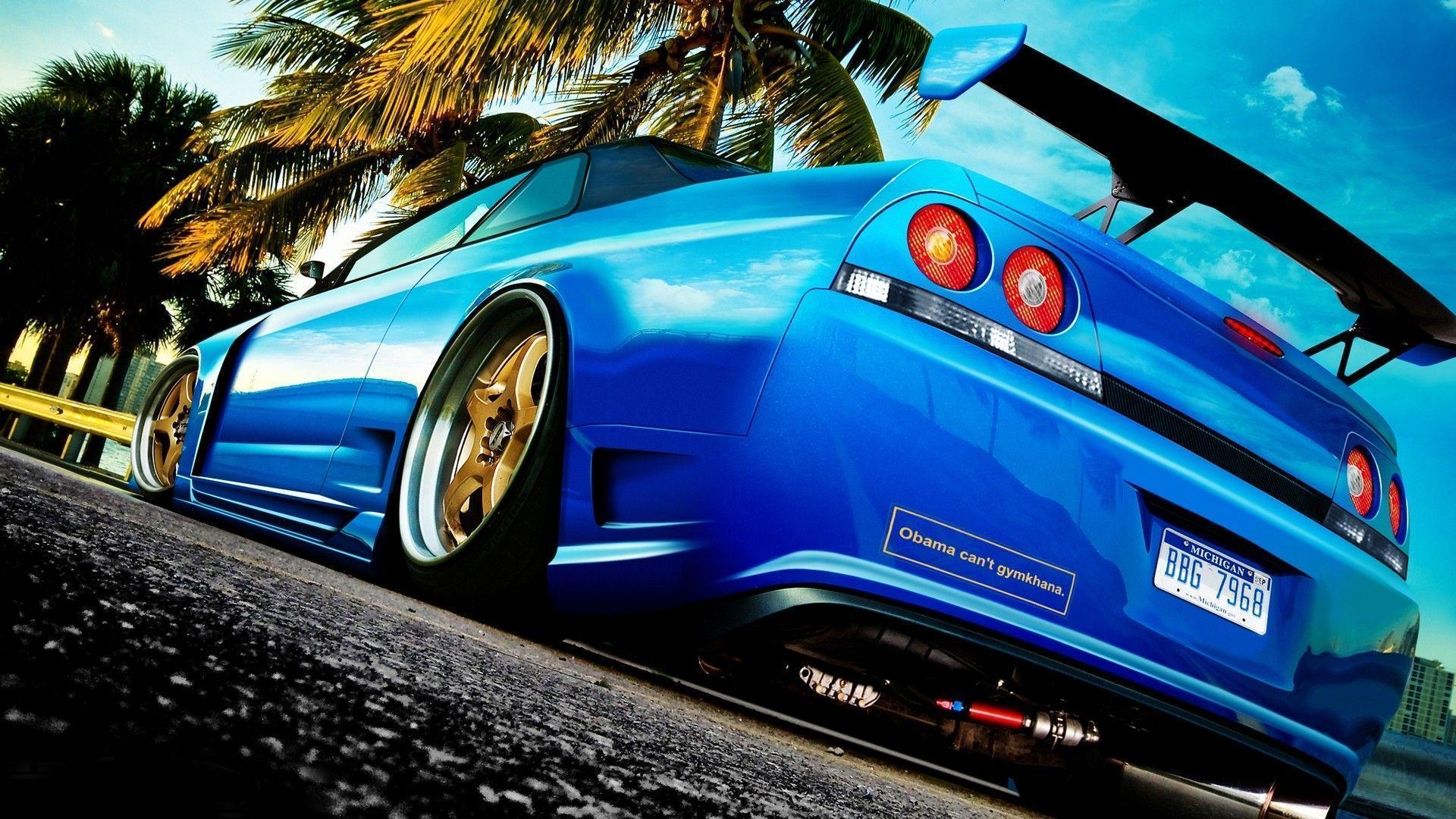 1920x1080 Blue Cars Wallpaper. cars wall papers. Skyline r33, Desktop