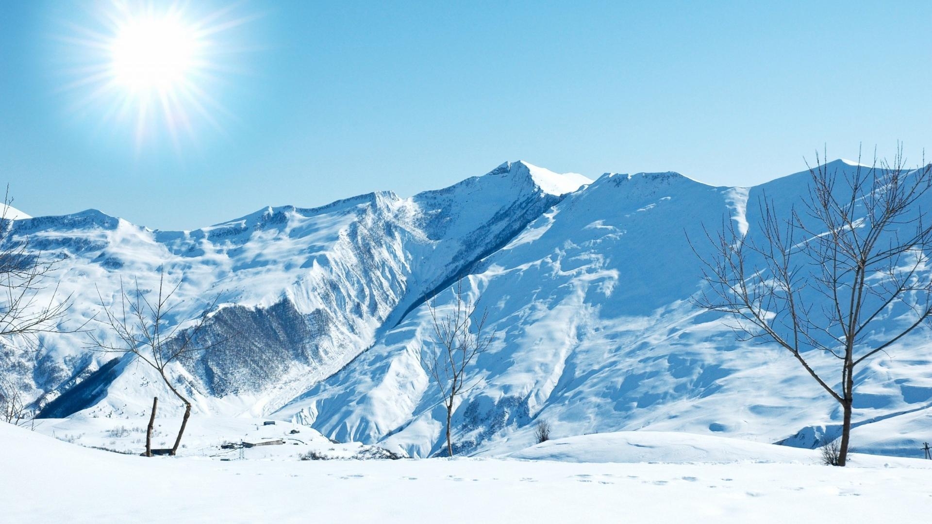 1920x1080 Snow Mountain And Sun Wallpaper, Desktop