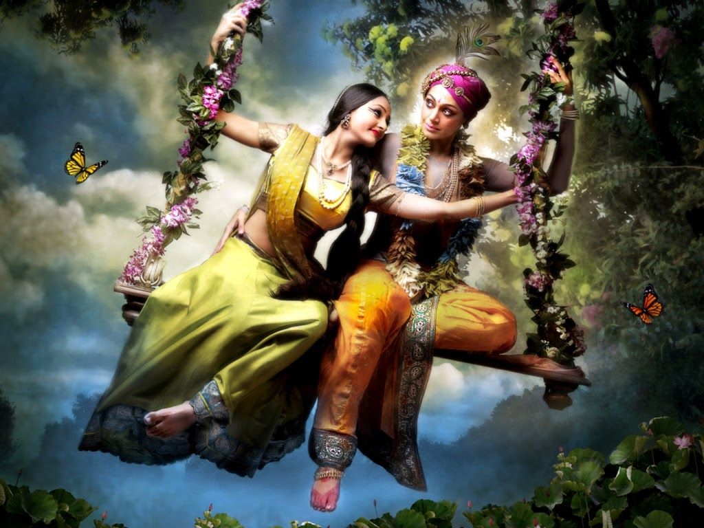 1030x770 Free download Lord Radha Krishna on Swing HD Wallpaper HD, Desktop