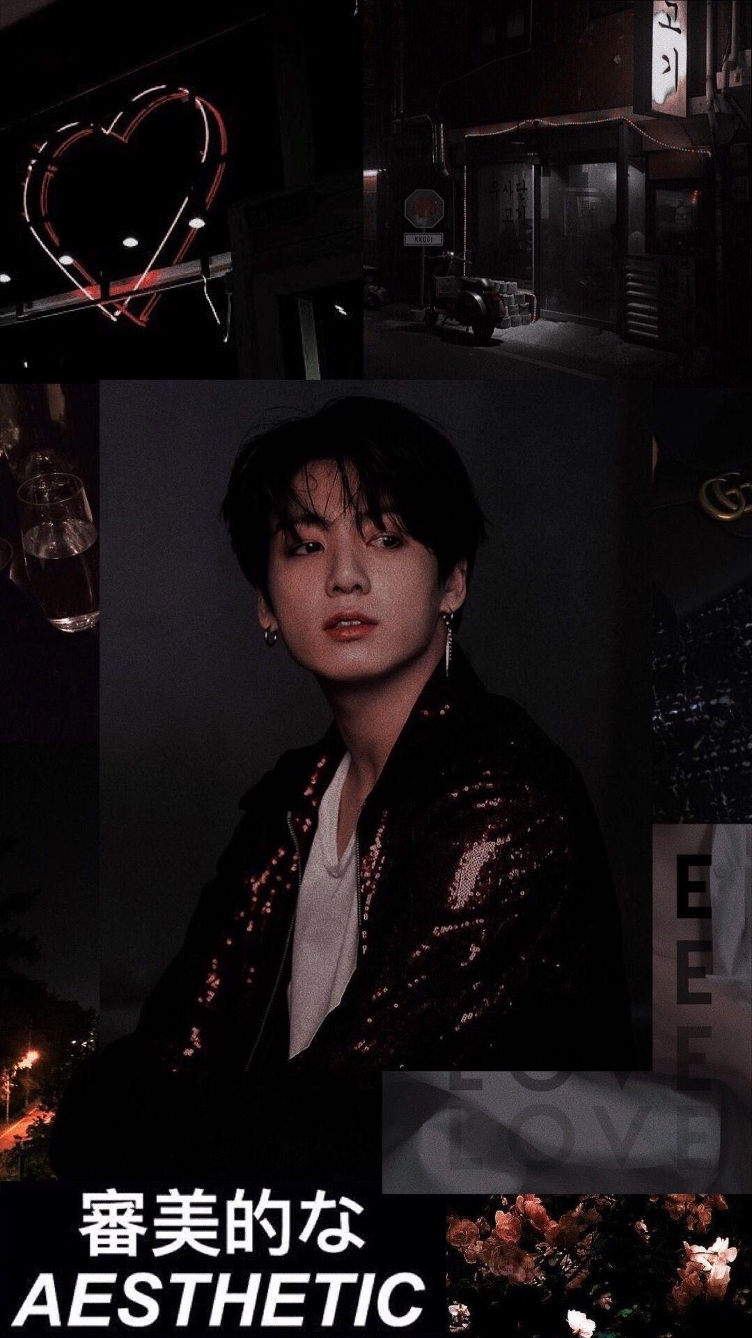 1080x1920 BTS Jeon Jungkook dark aesthetic wallpaper #darkwallpaperiphone, Phone