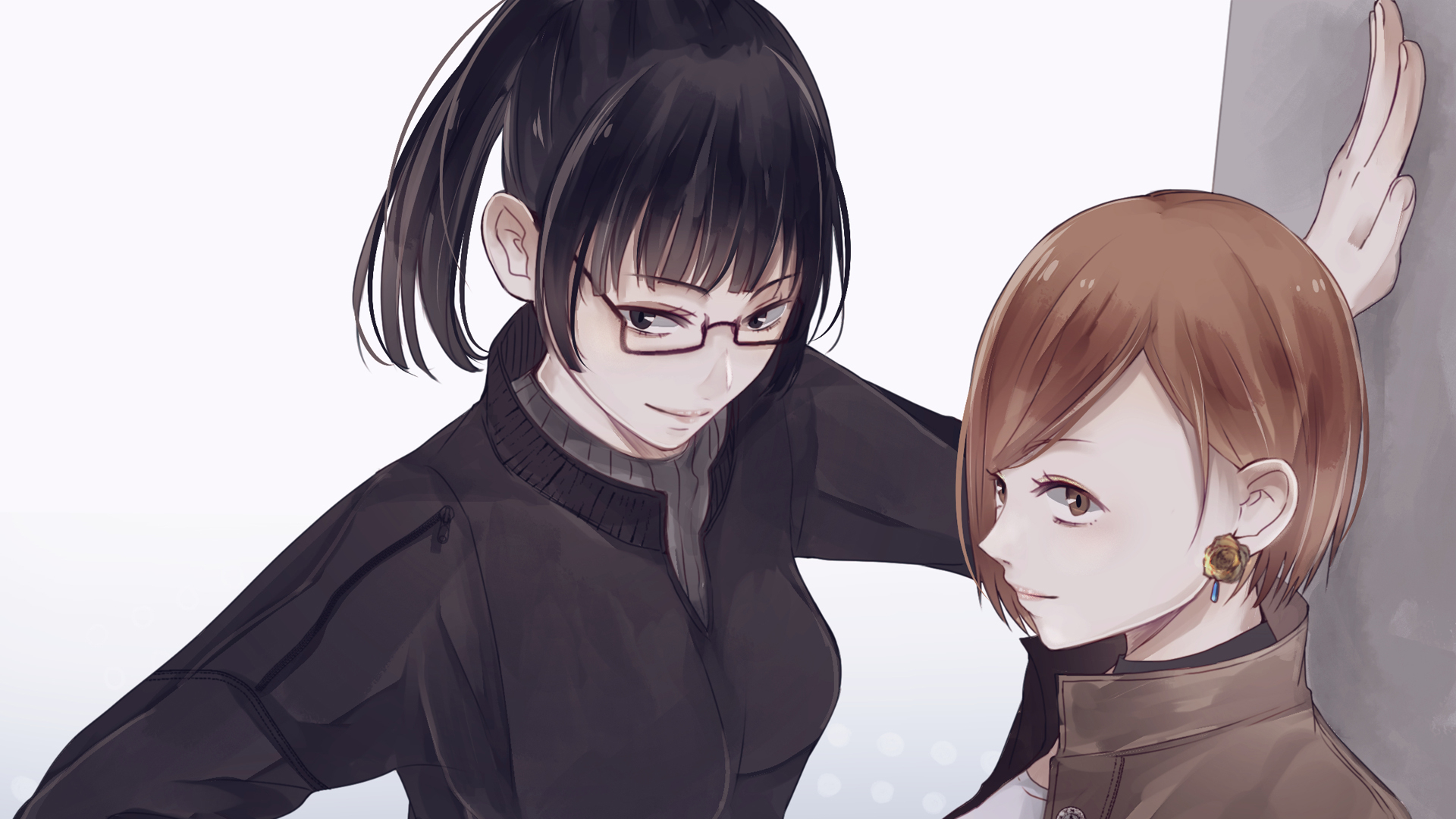 1920x1080 Brown Eyes Brown Hair Girl Glasses, Desktop