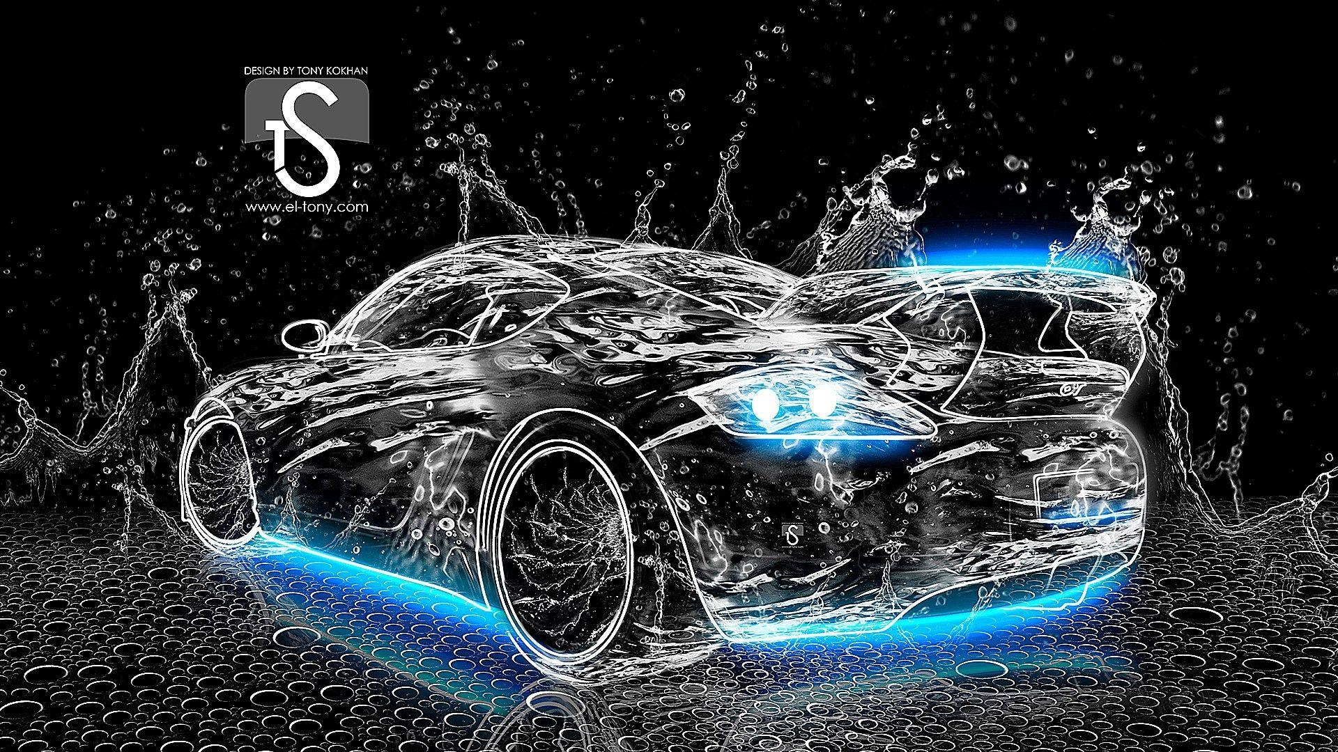 1920x1080 Amazing Cars Photo with Photohop Water Effect, Desktop