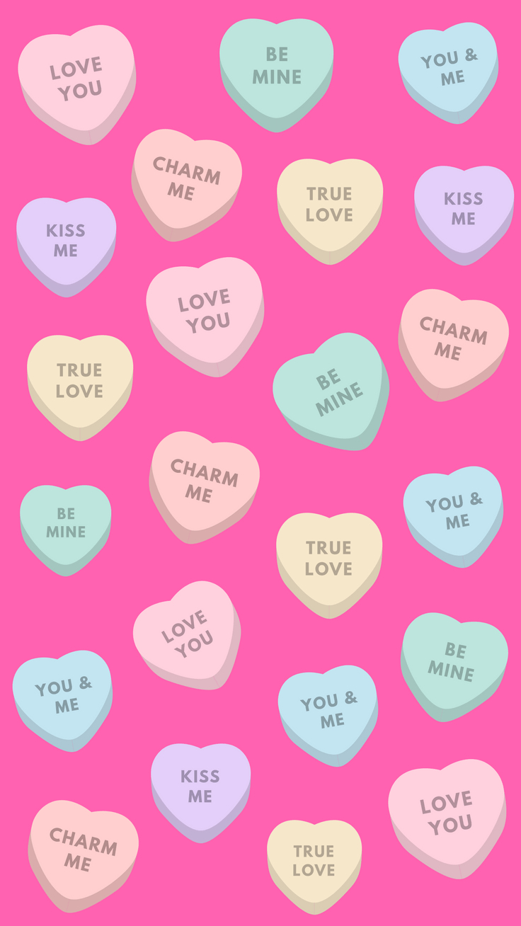 740x1310 Cute Valentines Wallpaper, Phone