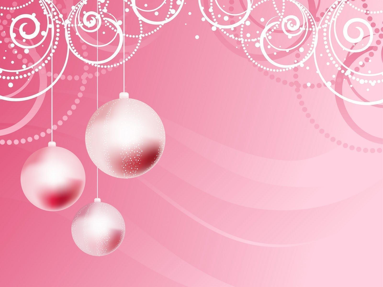 1600x1200 Pink Christmas Background, Desktop