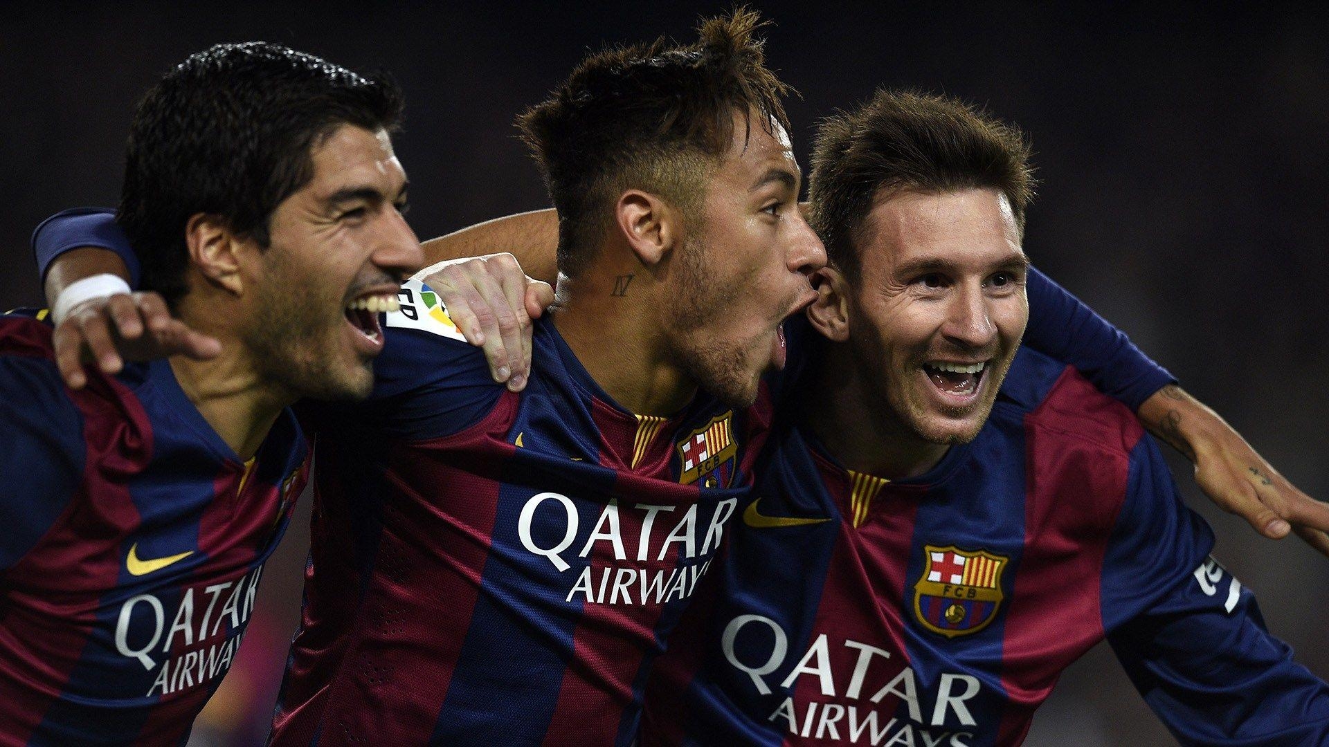 1920x1080 Barcelona Players Celebrations Luis Suarez Neymar Messi After, Desktop