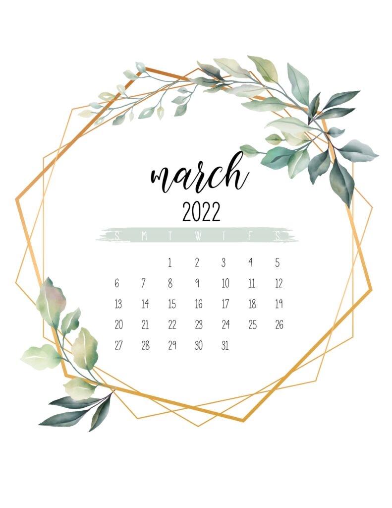 800x1030 Free Printable March 2022 Calendars, Phone