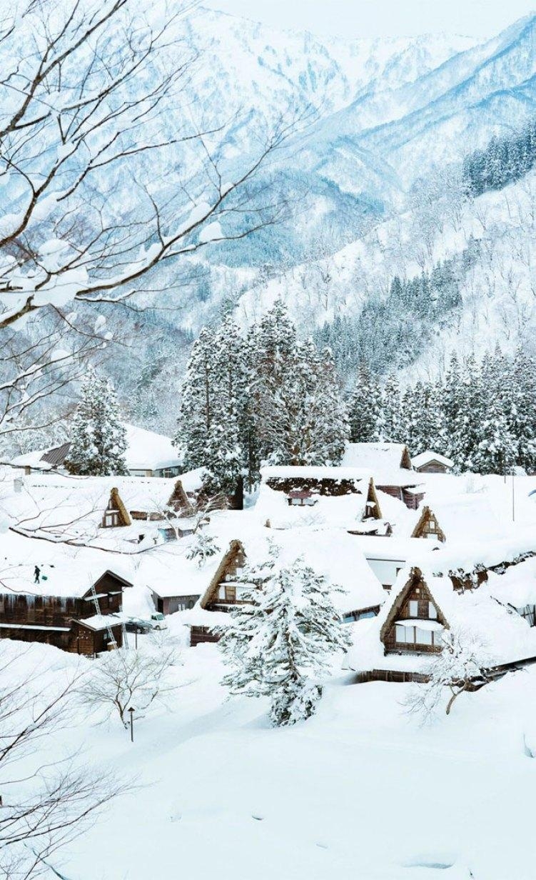 760x1240 Town covers in snow iPhone wallpaper, Winter iPhone wallpaper, Phone