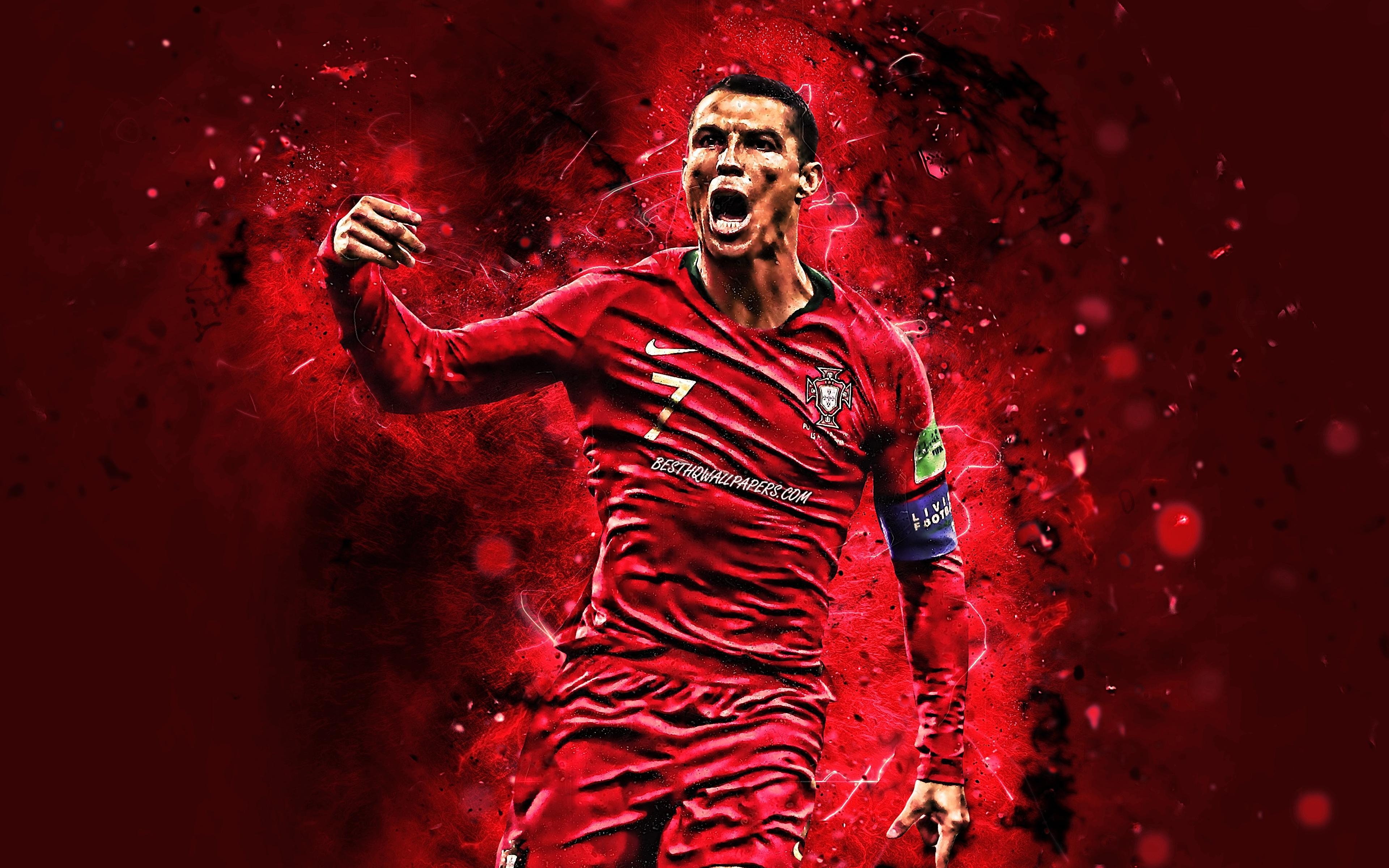 3840x2400 Download wallpaper 4k, Cristiano Ronaldo, goal, Portugal National, Desktop