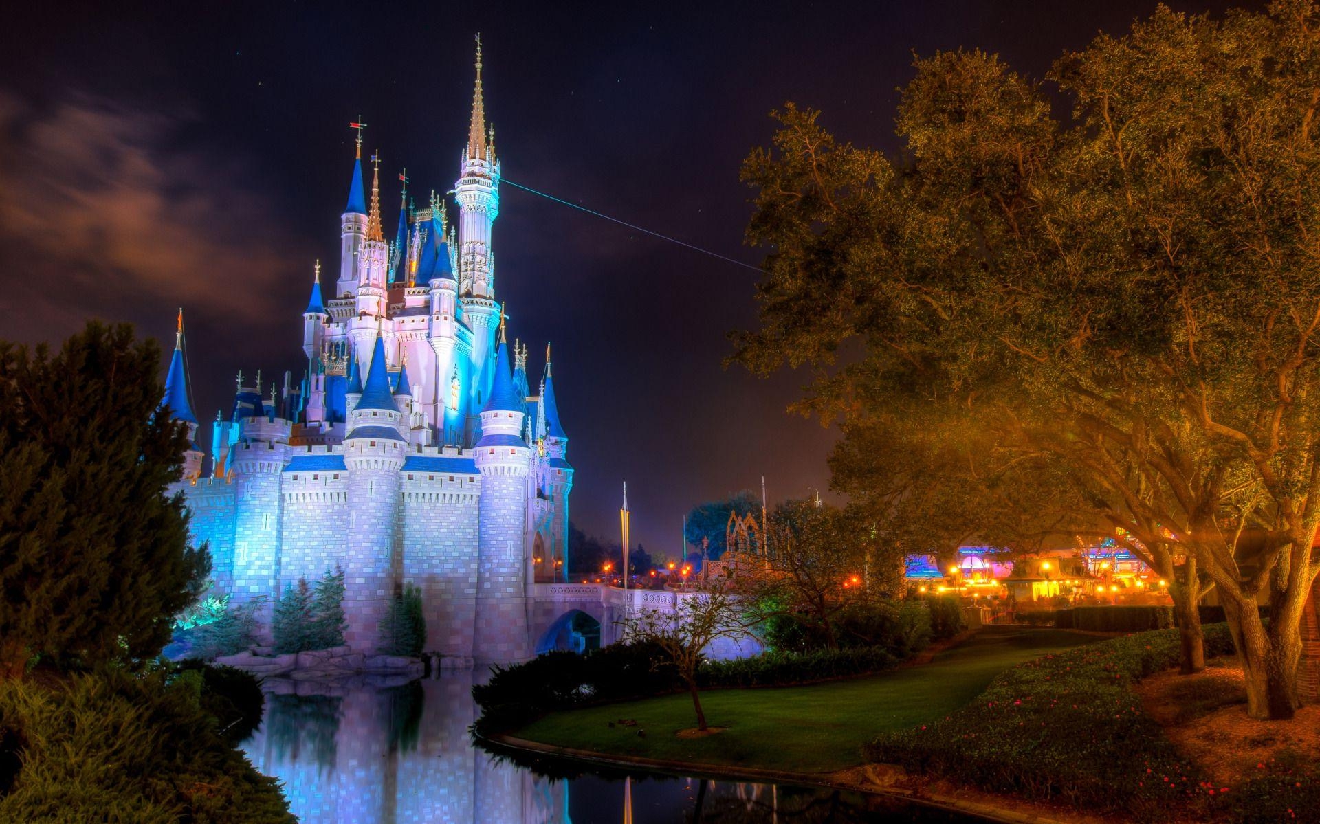 1920x1200 Cinderella's Castle at Night, Magic Kingdom, Walt Disney World, Desktop