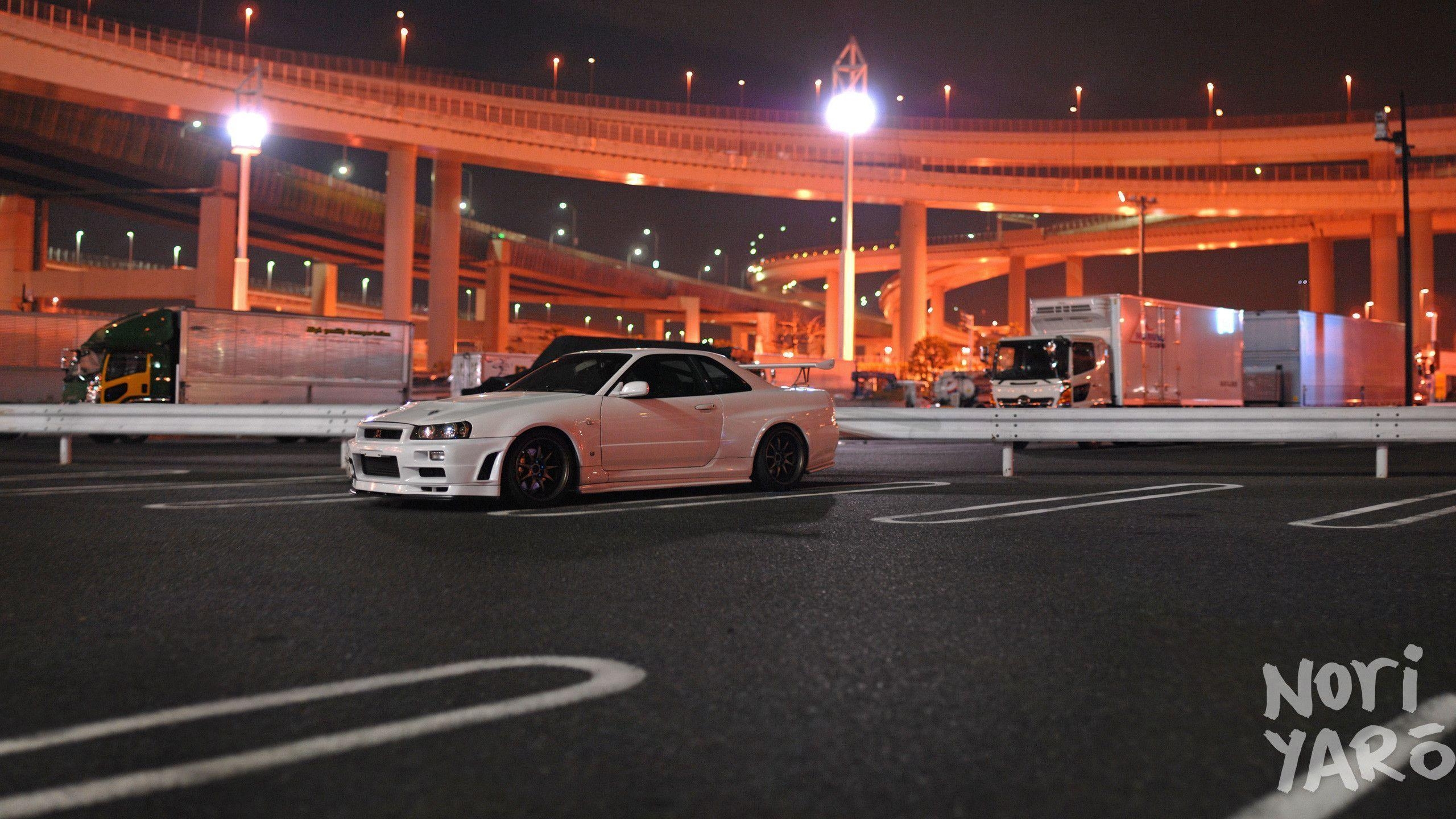 2560x1440 WALLPAPER WEDNESDAY: R34 GT R At Daikoku Futo, Desktop