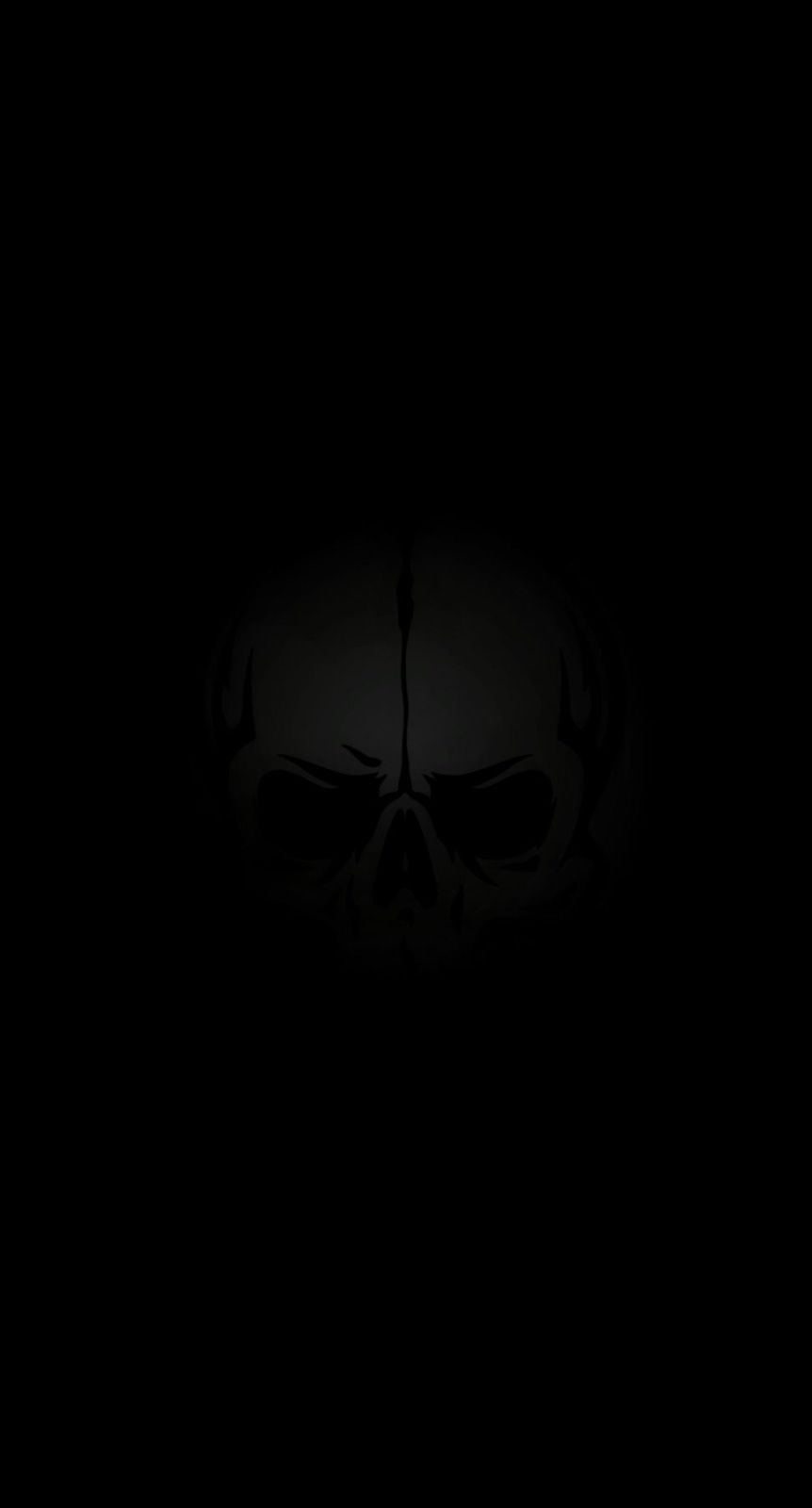 870x1600 Black Skull Phone Wallpaper Free Black Skull Phone Background, Phone