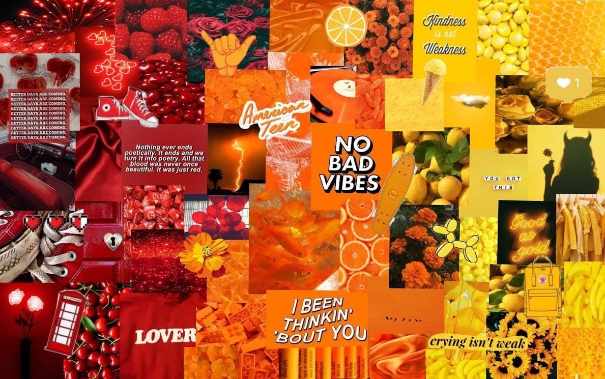 1190x750 Orange Aesthetic Laptop Wallpaper Free Orange Aesthetic, Desktop