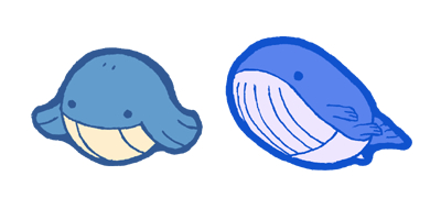 400x190 qt wailmer and wailord by Hazuza. wailmer and wailord HD Wallpaper, Dual Screen