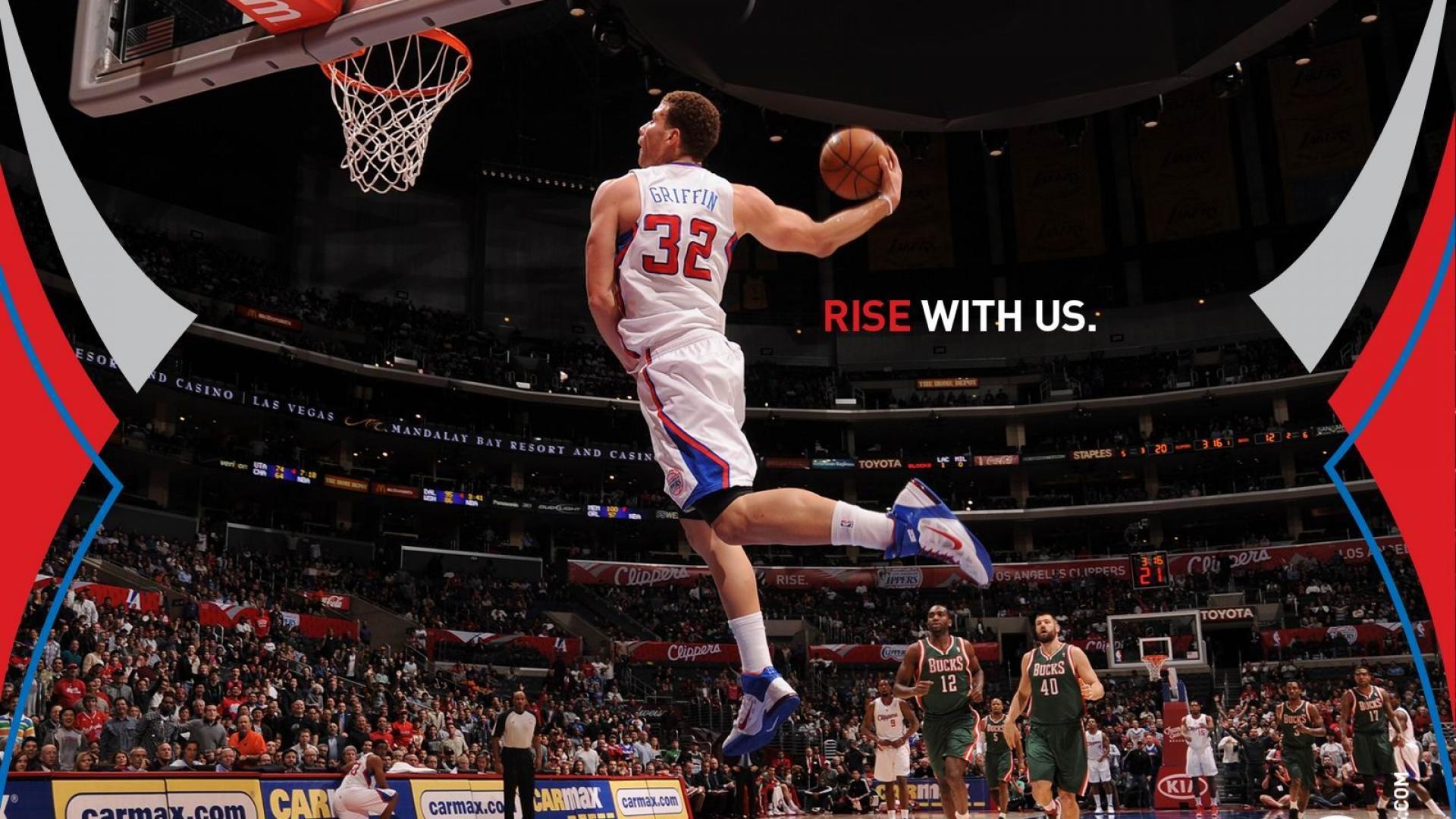 1920x1080 Wallpaper.wiki Blake Griffin Dunk Wallpaper Full HD PIC WPB0014620, Desktop