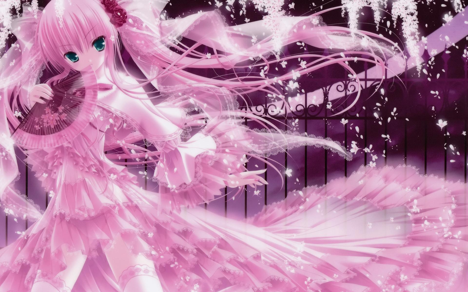 1920x1200 Pink Anime Wallpaper, Desktop