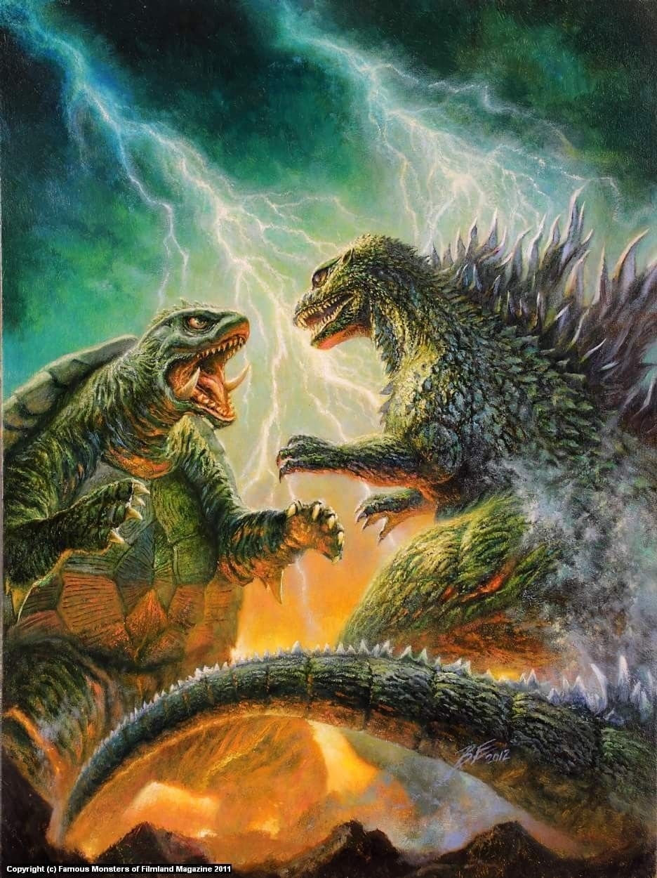 940x1250 Godzilla vs Gamera. Godzilla, Kaiju monsters, Phone