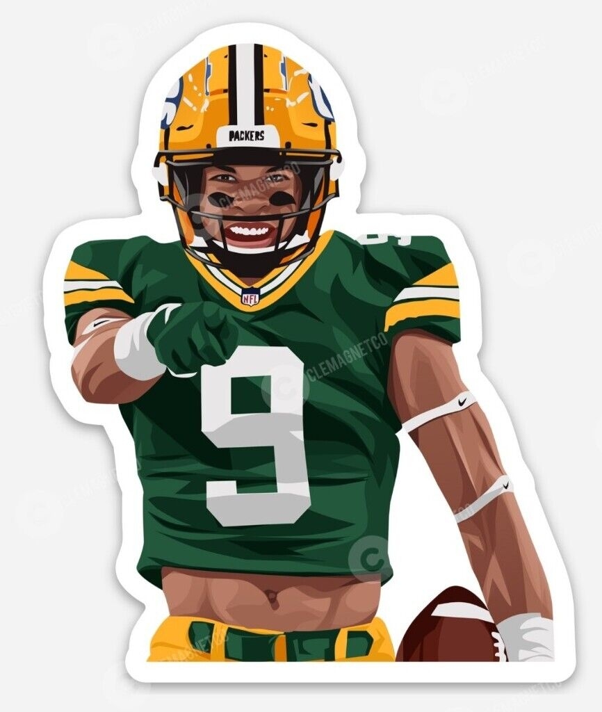 870x1030 Christian Watson STICKER - Green Bay Packers NFL Vinyl Magnet Rookie WR, Phone