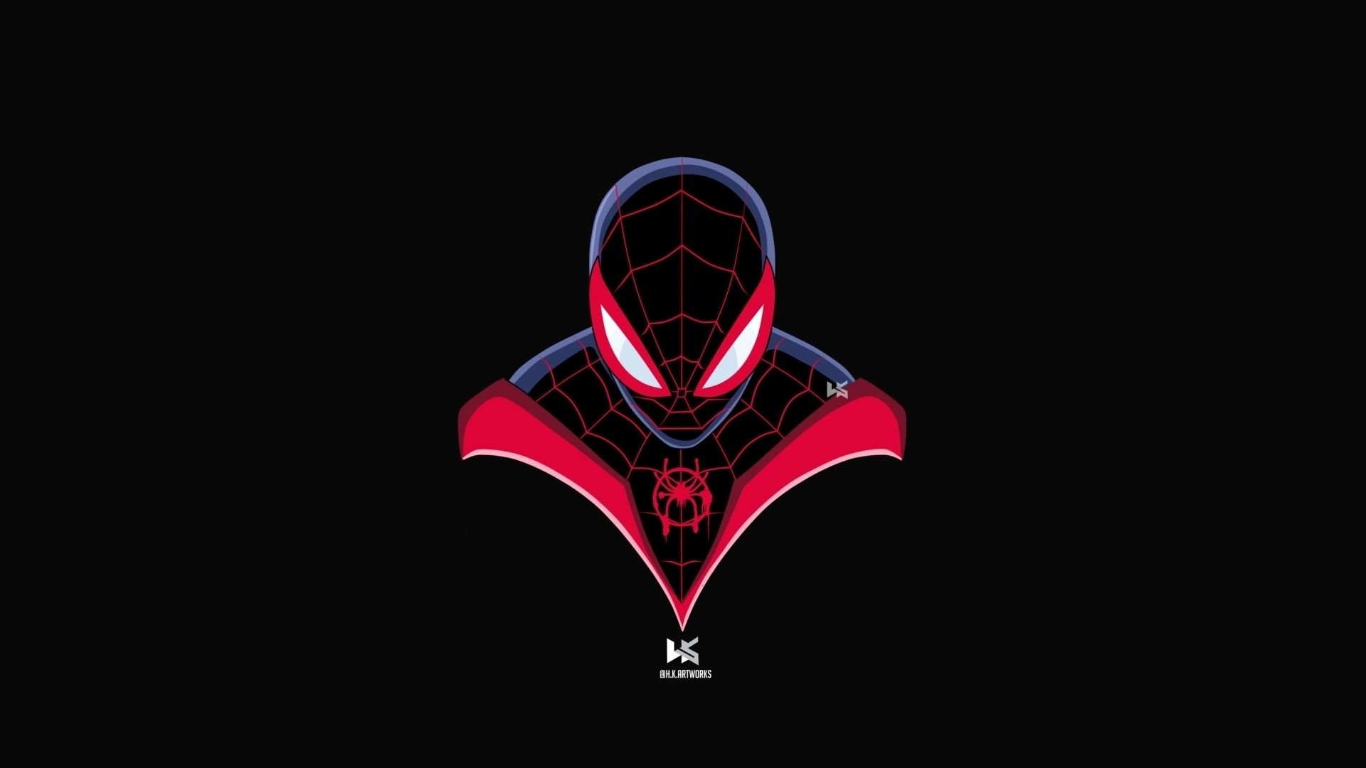 1920x1080 Desktop Wallpaper Spider Man, Miles Morales, Minimal, Art, HD Image, Picture, Background, E4b72f, Desktop