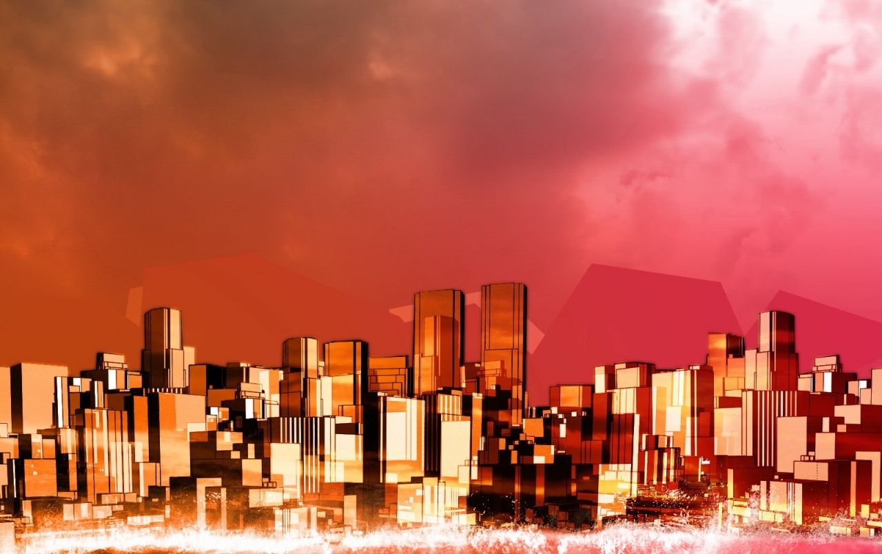 1280x810 Red city wallpaper. Red city, Desktop