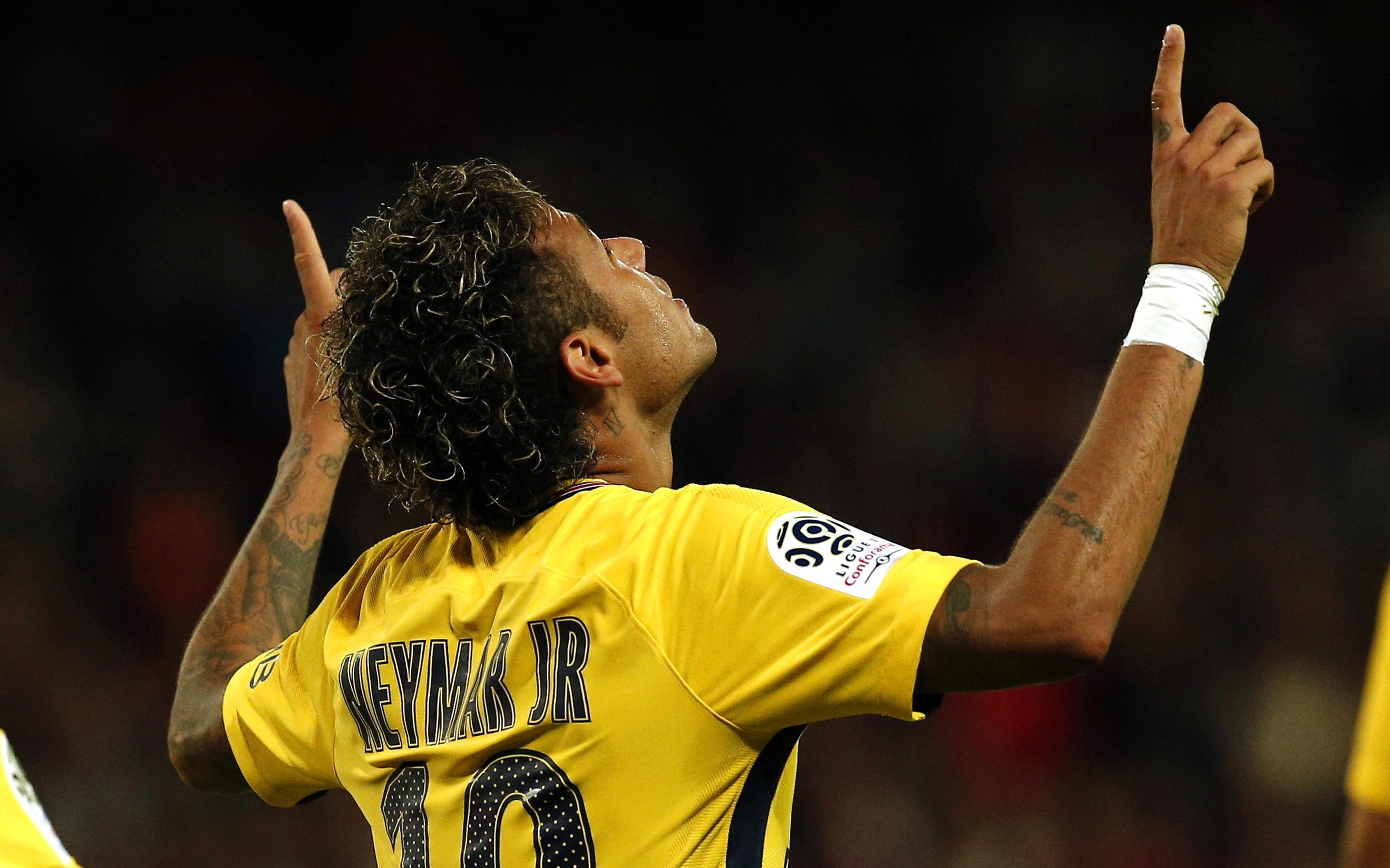 3840x2400 Download wallpaper 4k, Neymar, goal, PSG, soccer, football, Desktop