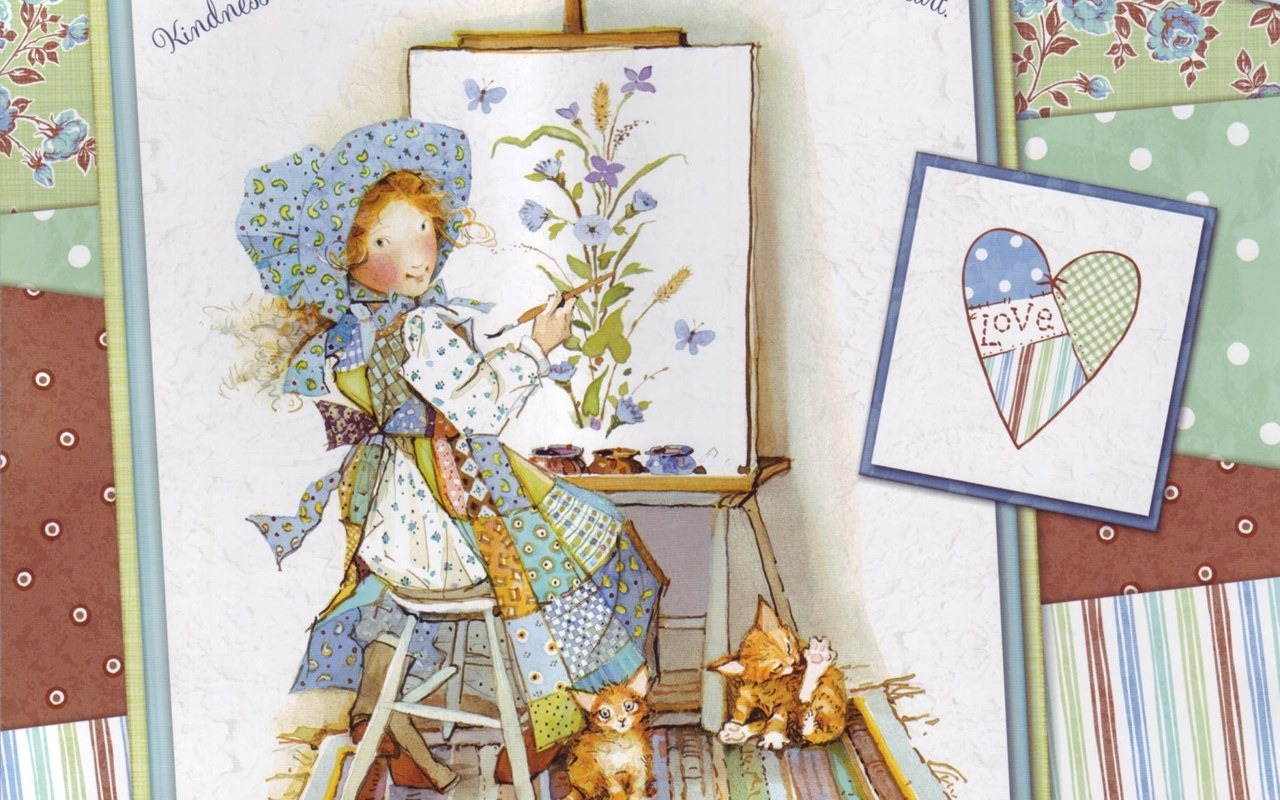 1280x800 Holly Hobbie Cute Little Girl Hand Painted Wallpaper Wallpaper Download Hobbie Cute Little Girl Hand Painted Wallpaper Wallpaper Wallpaper Site, Desktop