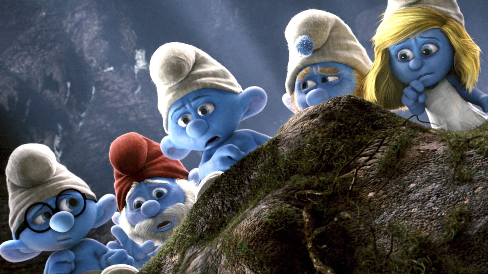 1920x1080 movies, The Smurfs, 3D, Papa Smurf, Smurfette Wallpaper / WallpaperJam.com, Desktop