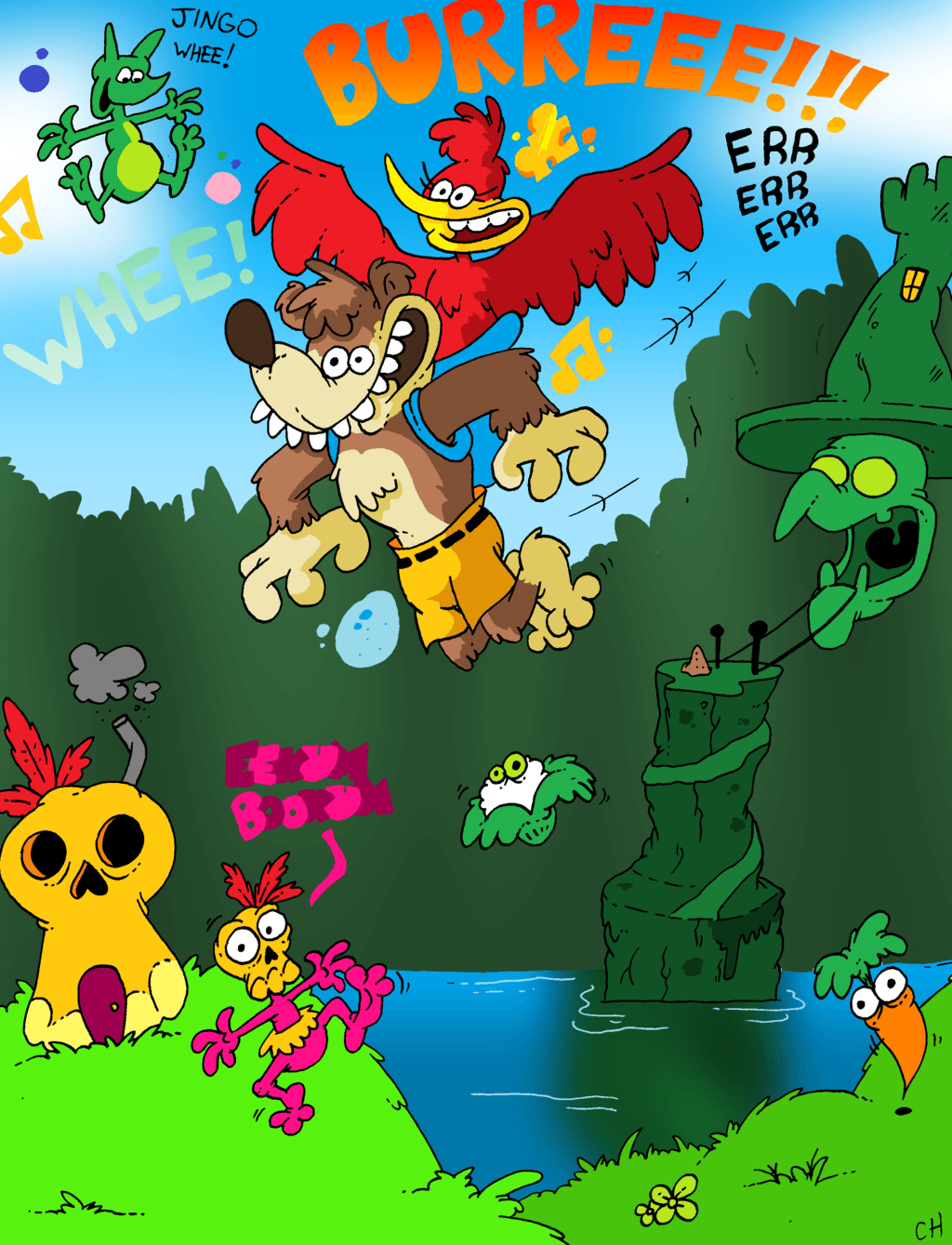 1030x1340 Banjo Kazooie Cartoon Image, Phone