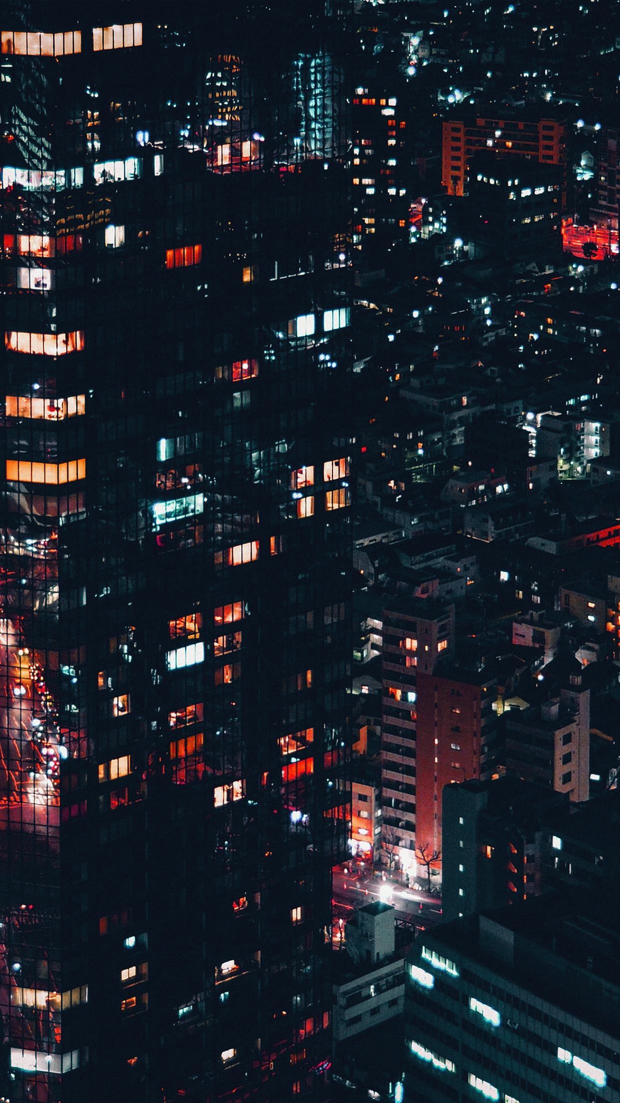 1250x2210 City Night Lights Building Pattern Red Android wallpaper HD wallpaper, Phone