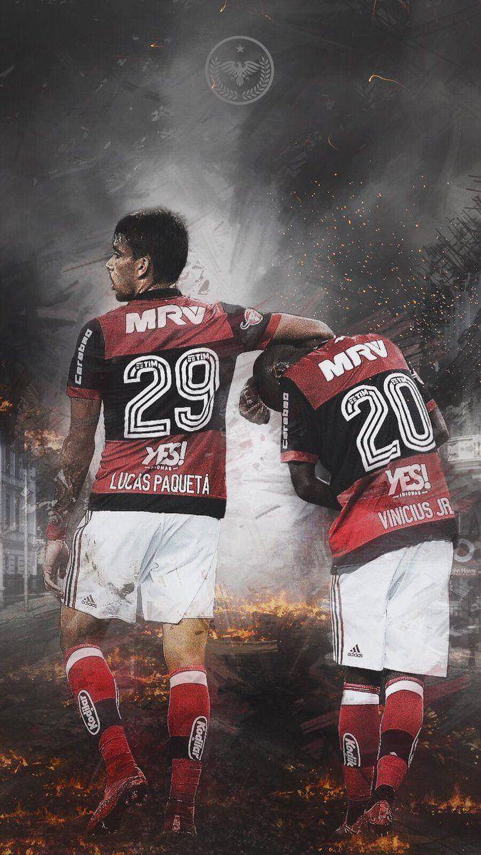 680x1200 Download Teammates Lucas Paquetá And Vini Jr. Wallpaper, Phone