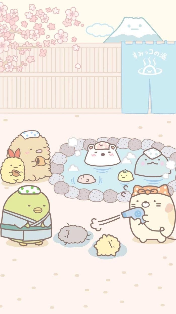 700x1250 Hot spring. Cute wallpaper, Cute drawings, Kawaii drawings, Phone