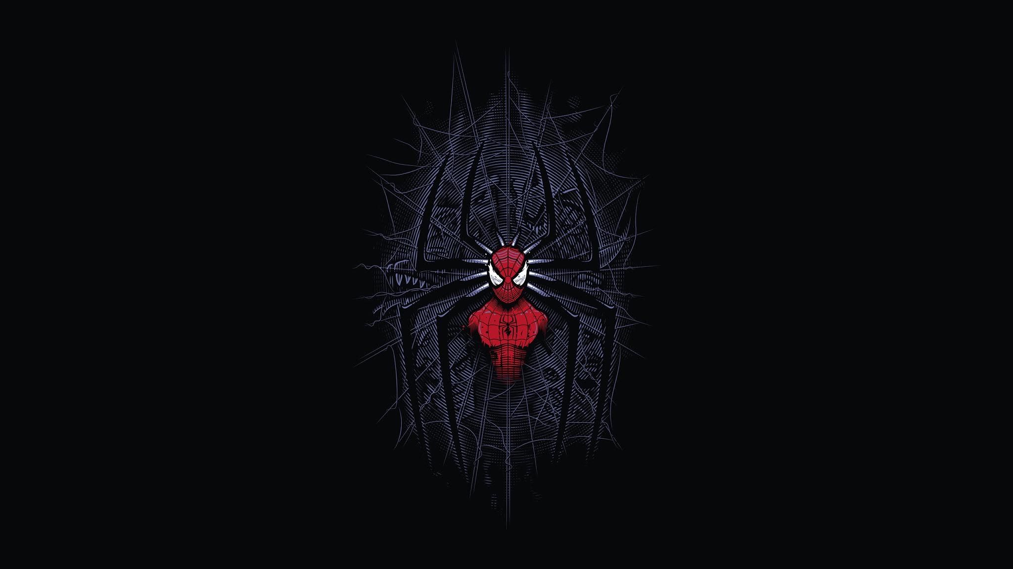 2050x1160 Spiderman Minimalist Wallpaper, Desktop