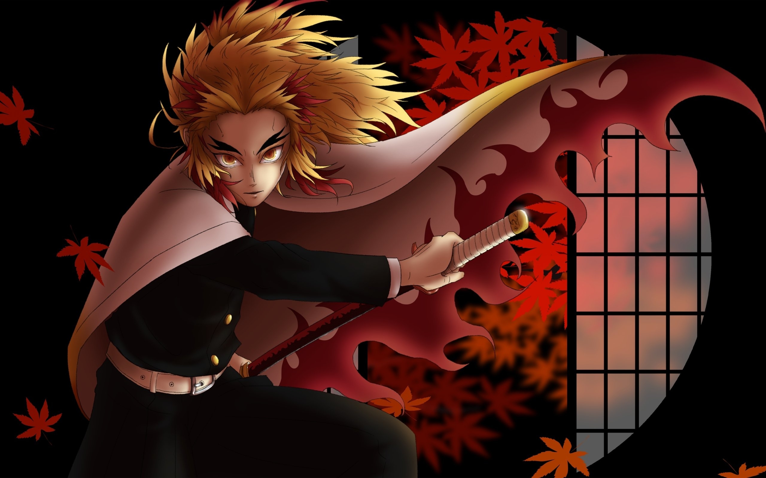 2560x1600 Wallpaper of Rengoku Kyoujurou, Demon Slayer Kimetsu no Yaiba, Desktop