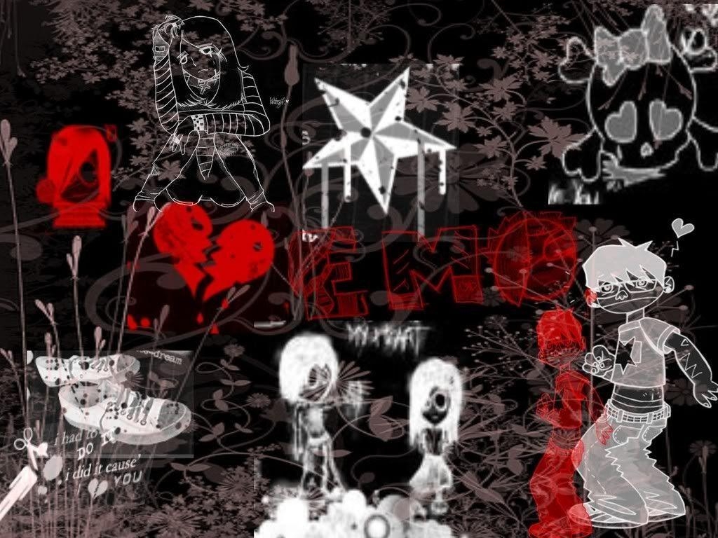 1030x770 Red Emo Anime Wallpaper Free Red Emo Anime Background, Desktop