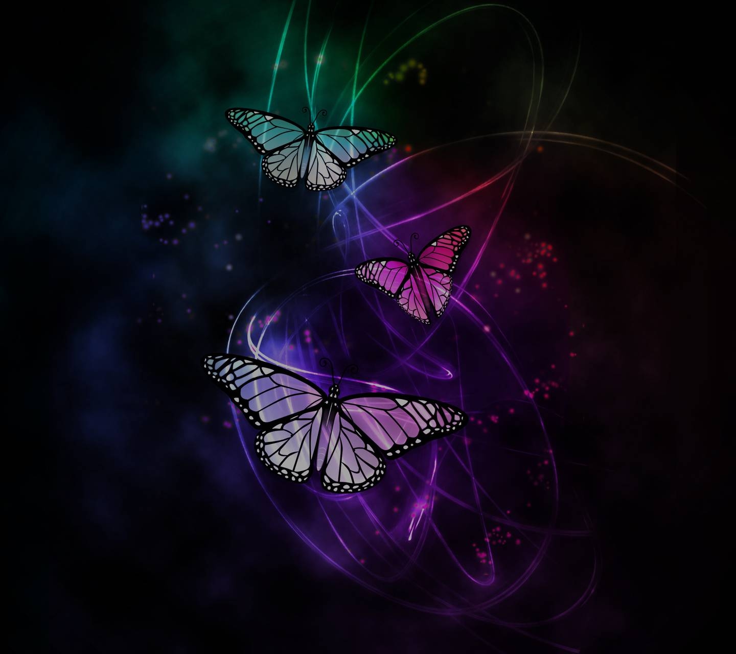 1440x1280 Neon Butterfly Wallpaper Free Neon Butterfly Background, Desktop