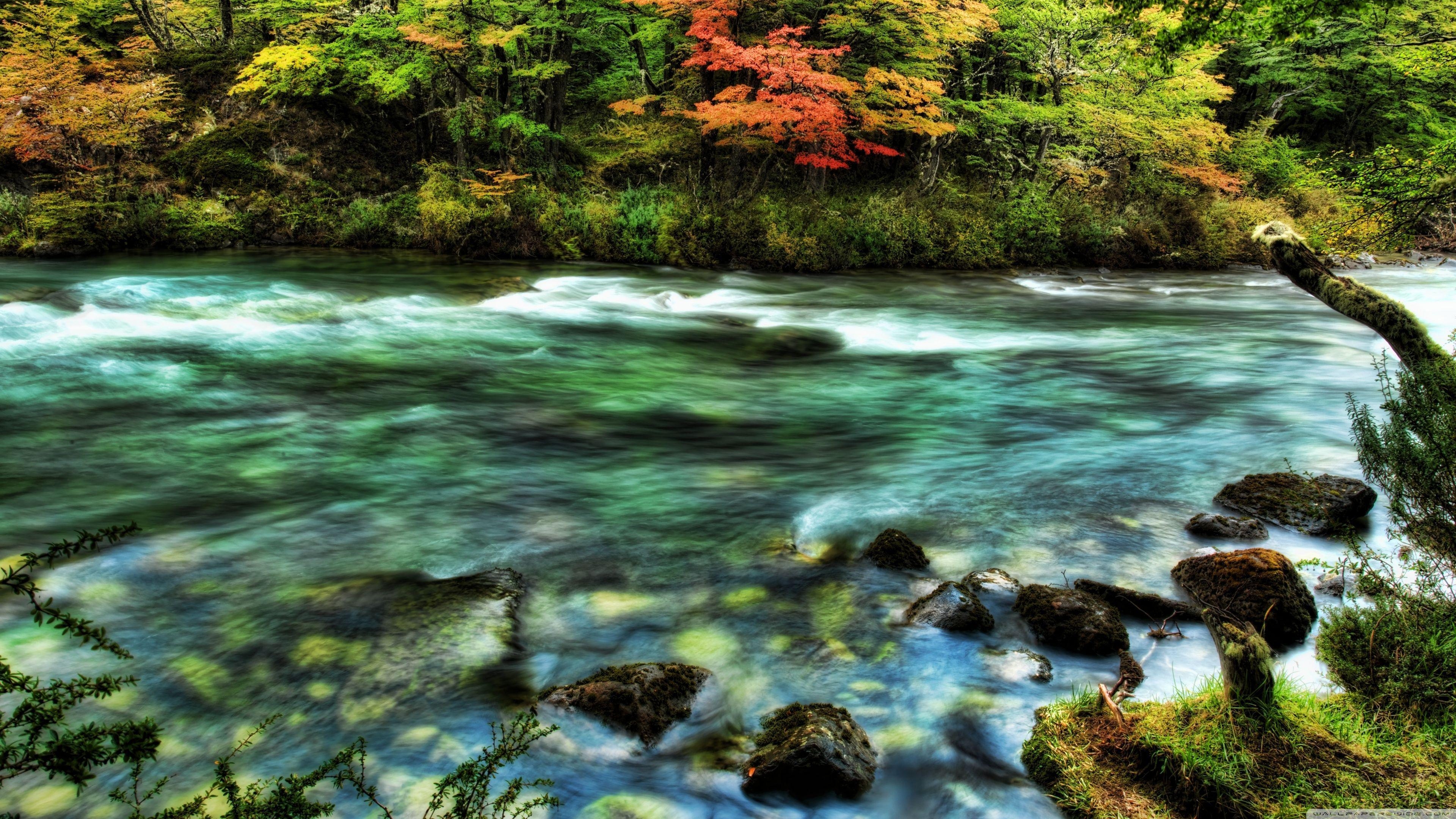 3840x2160 River In Patagonia HD desktop wallpaper, High Definition, Desktop