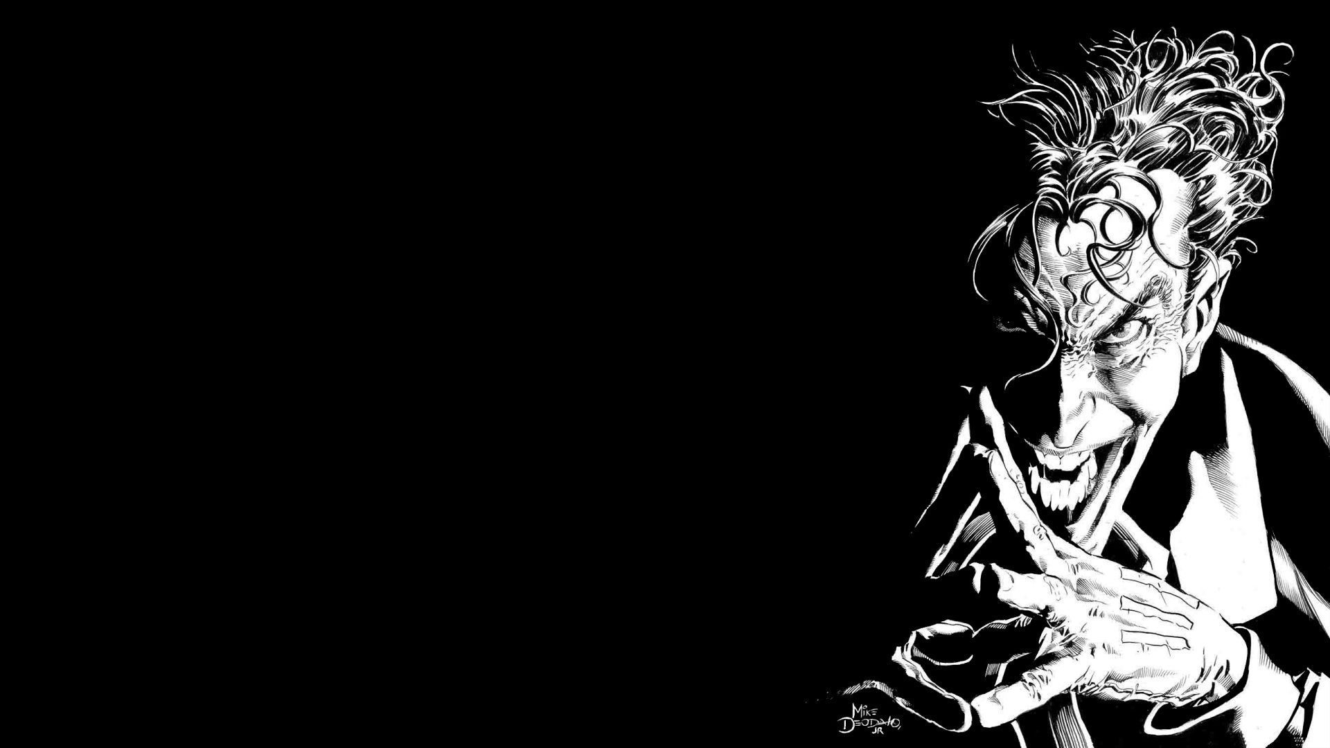 1920x1080 Zendha: Black And White Wallpaper Joker, Desktop