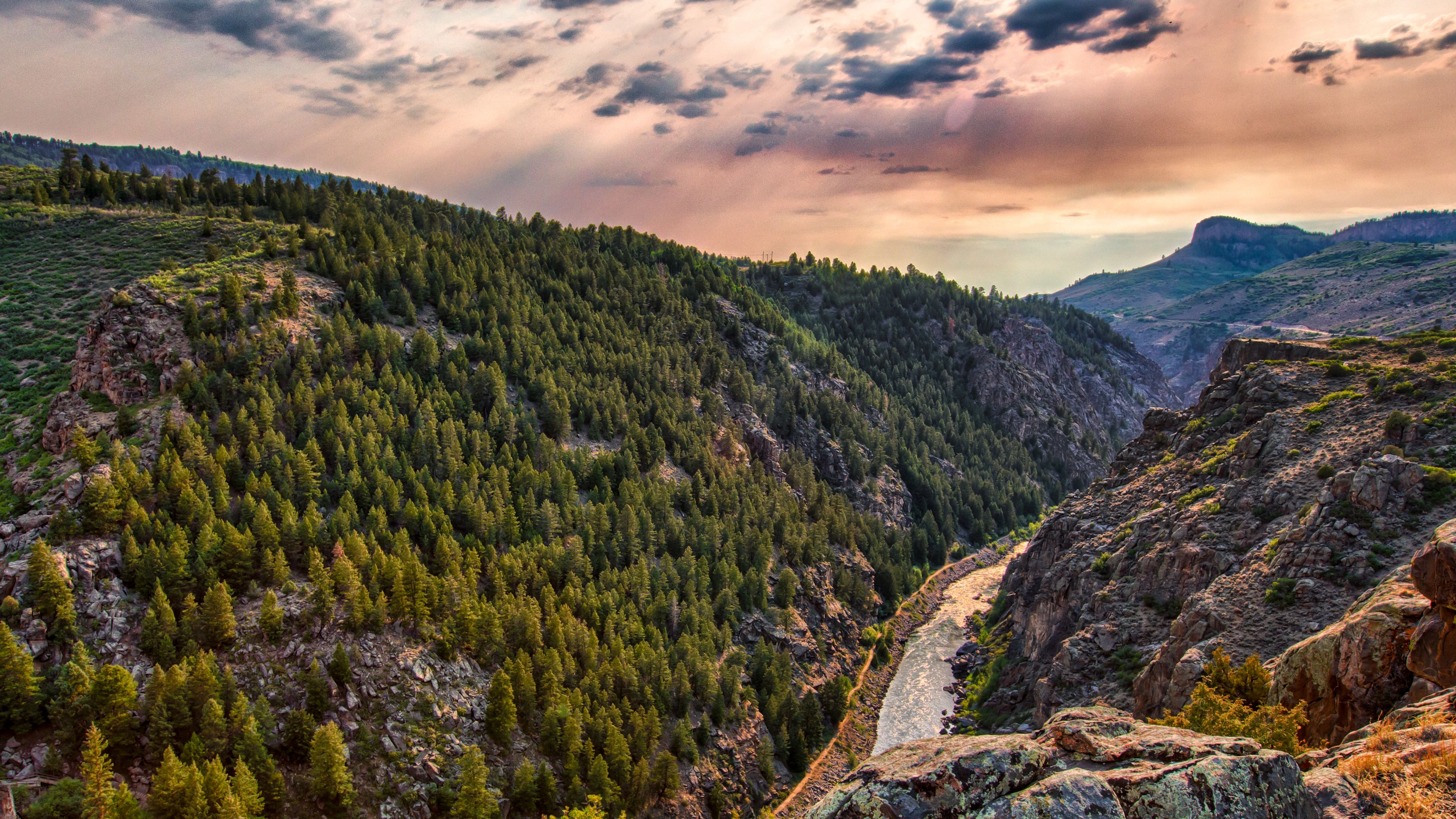 3840x2160 Black Canyon Blue Mesa Reservoir Colorado Gunnison USA, Desktop